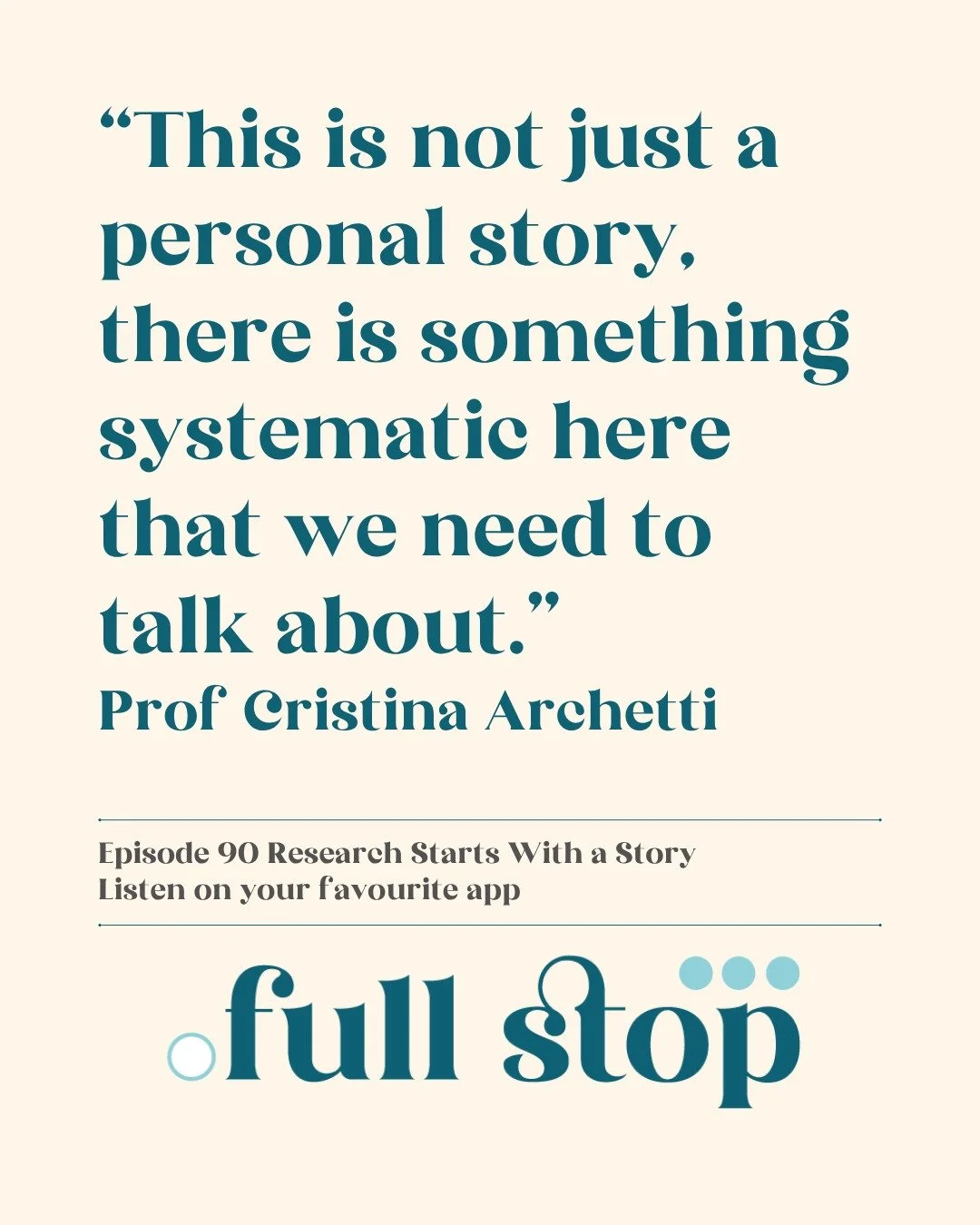 "This is not just a personal story, there is something systematic here that we need to talk about." Professor Cristina Archetti explains why she set out to write her first academic book on childlessness.

In our current podcast, Cristina re
