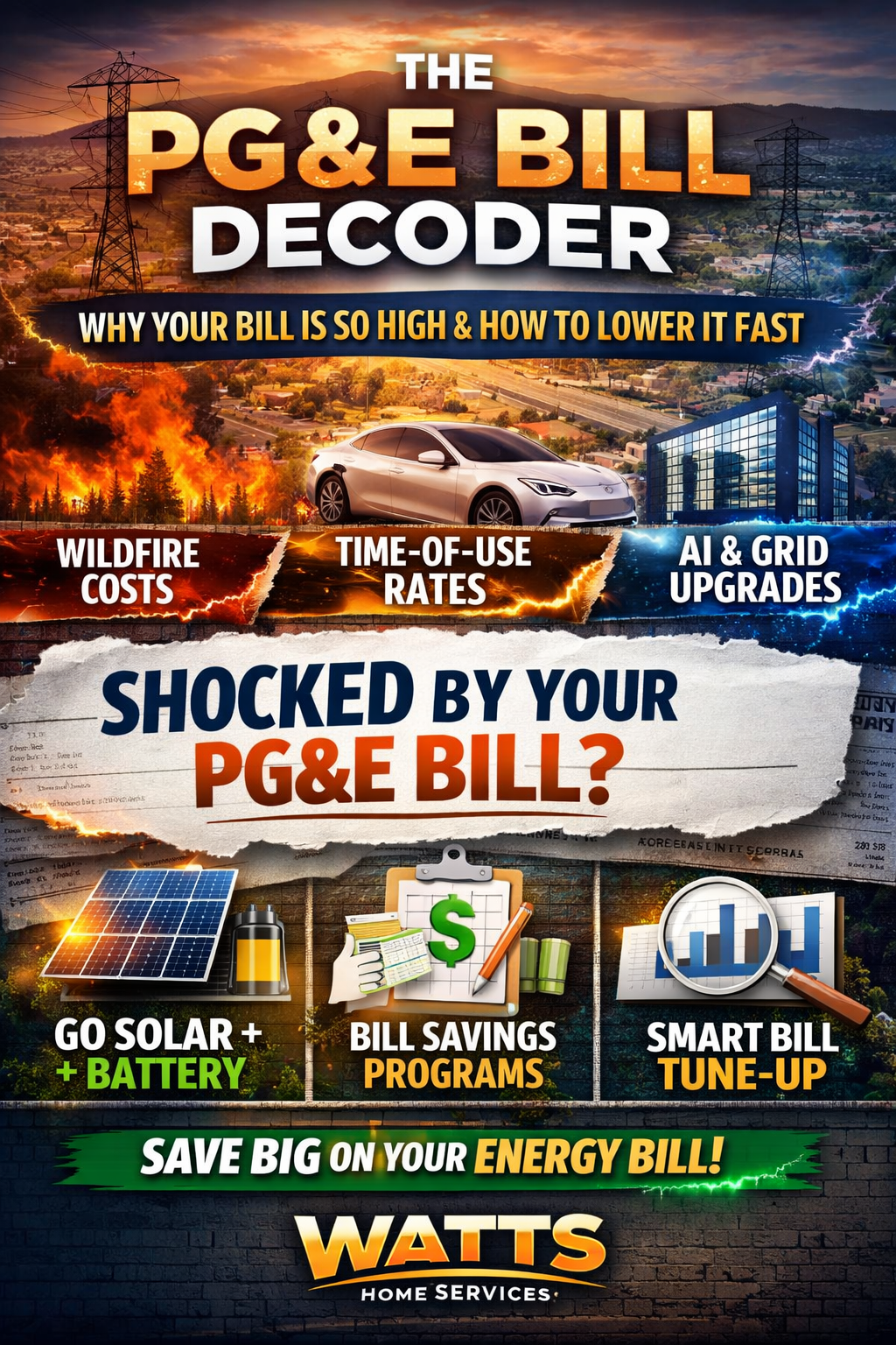 The PG&amp;E Bill Decoder: Why Your Bill Is So High (and How to Lower It Fast)
