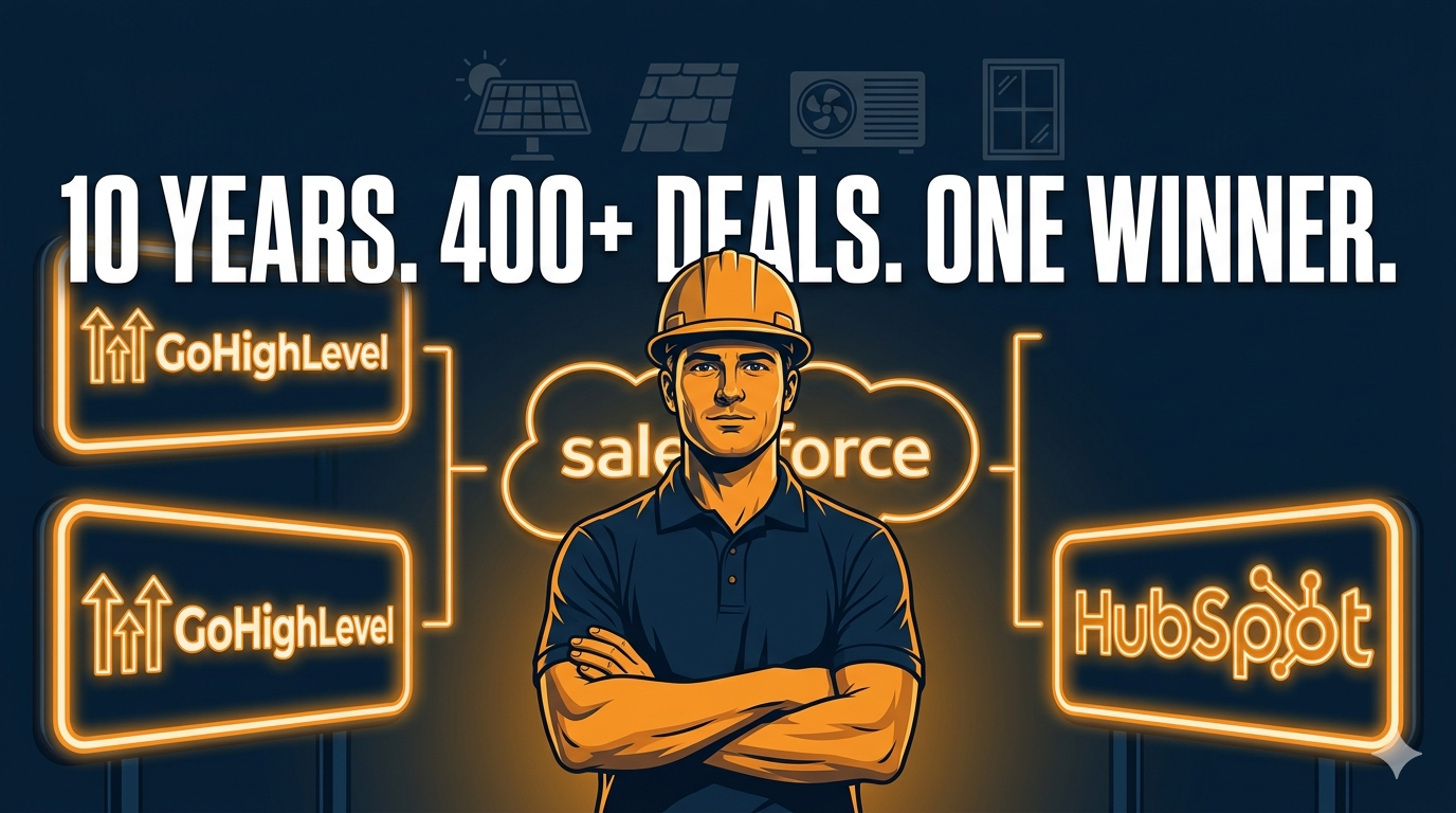 GoHighLevel vs Salesforce vs HubSpot: What I Found After 10 Years and 400+ Solar Deals