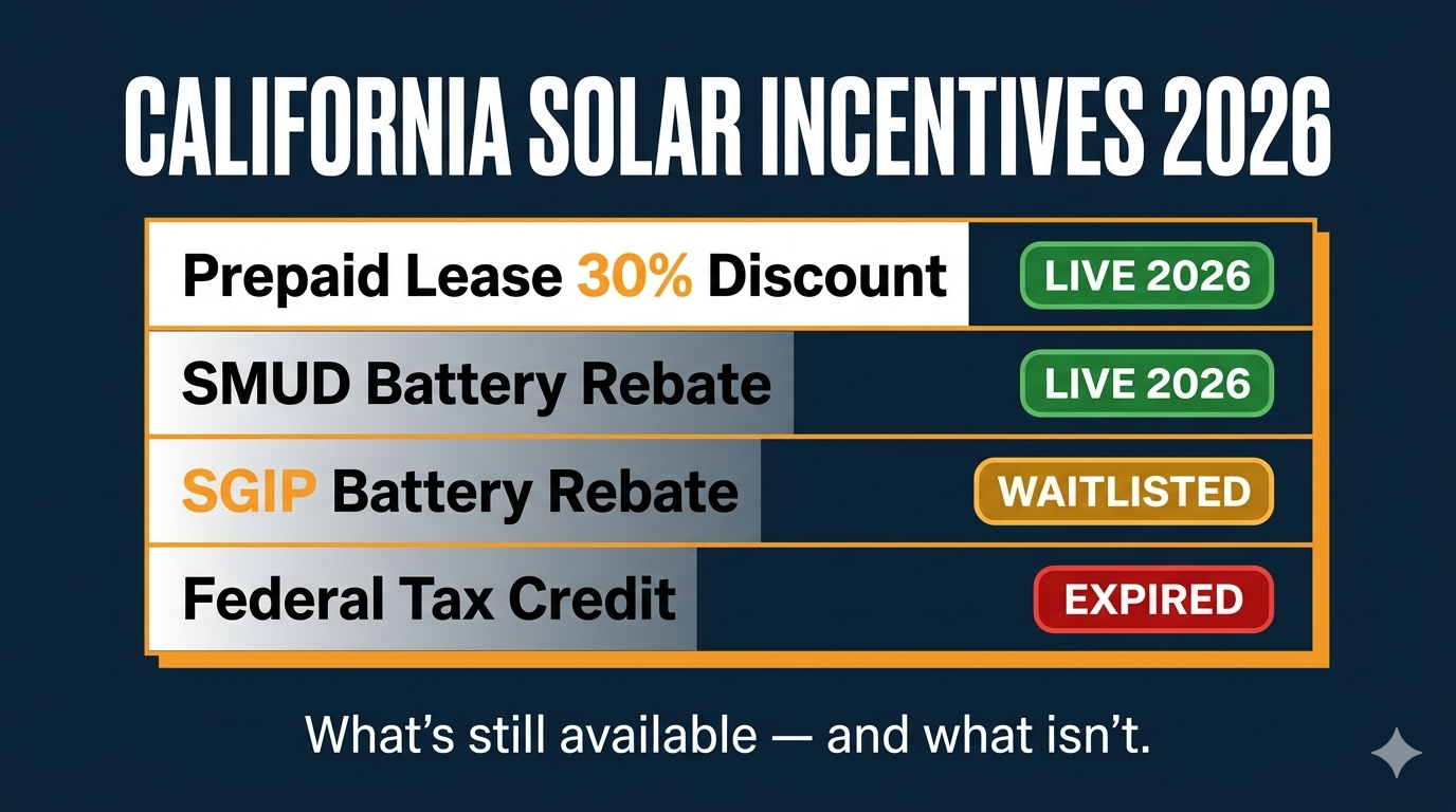 California Solar Incentives 2026: What's Still Available After the Tax Credit Ended