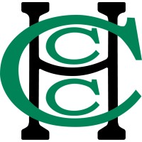 Logo with overlapping green and black letters "HC"