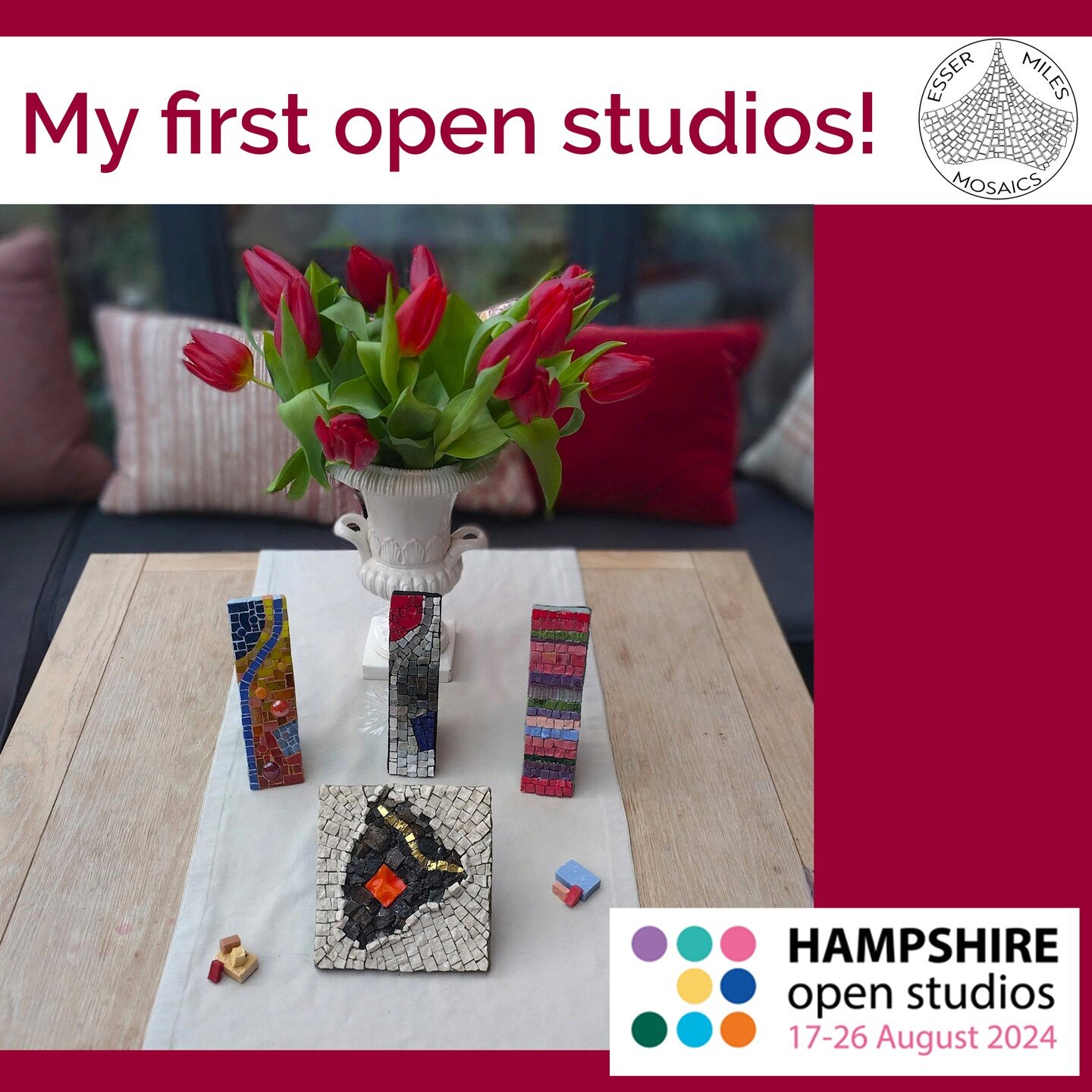 My new studio will be ready for the @hampshireopenstudio. Come and see me during 17-26 August 2024 in Winchester! #hampshireopenstudios #mosaic #mosaicartist #winchester #mosaicstudio #hampshire