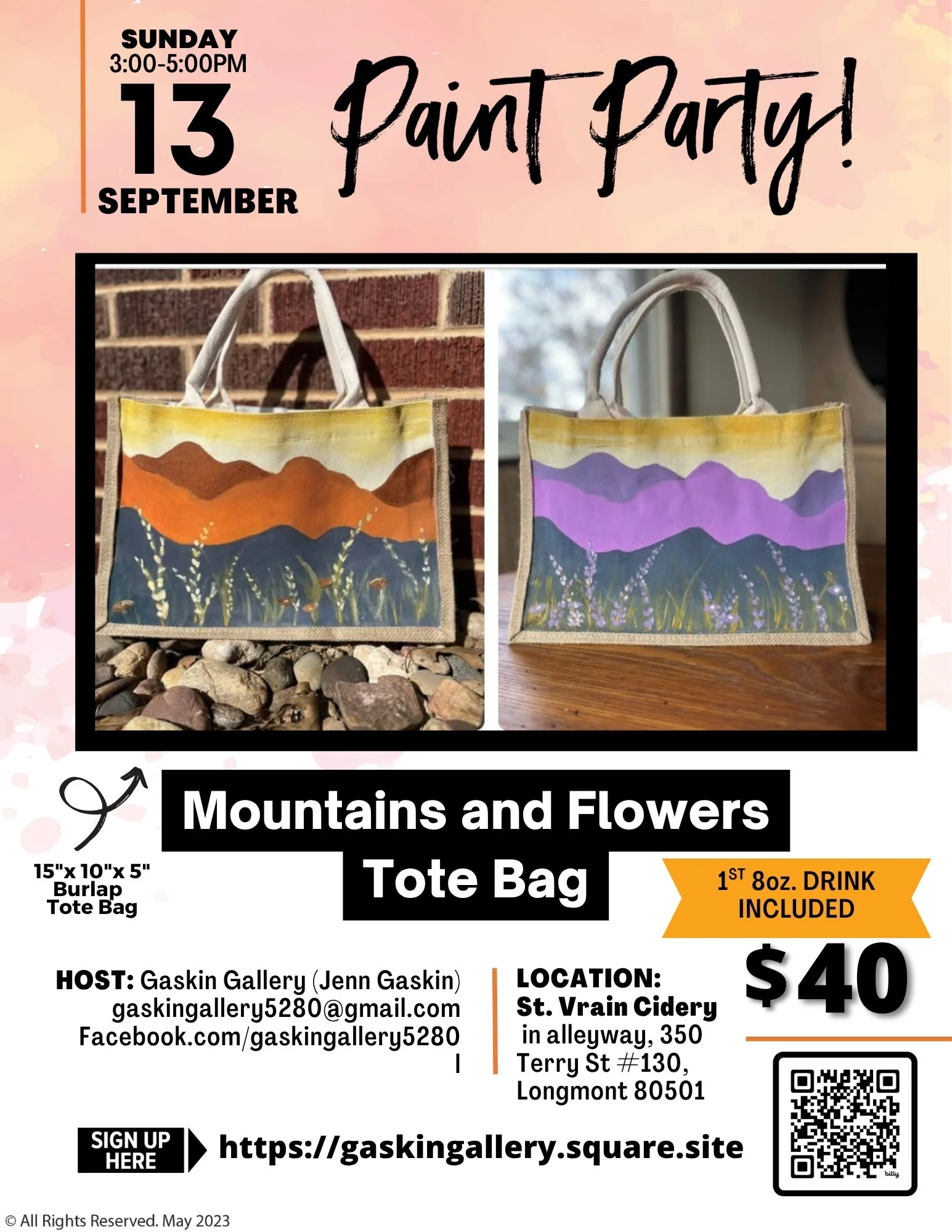 WORKSHOP | GASKIN GALLERY TOTE BAG PARTY