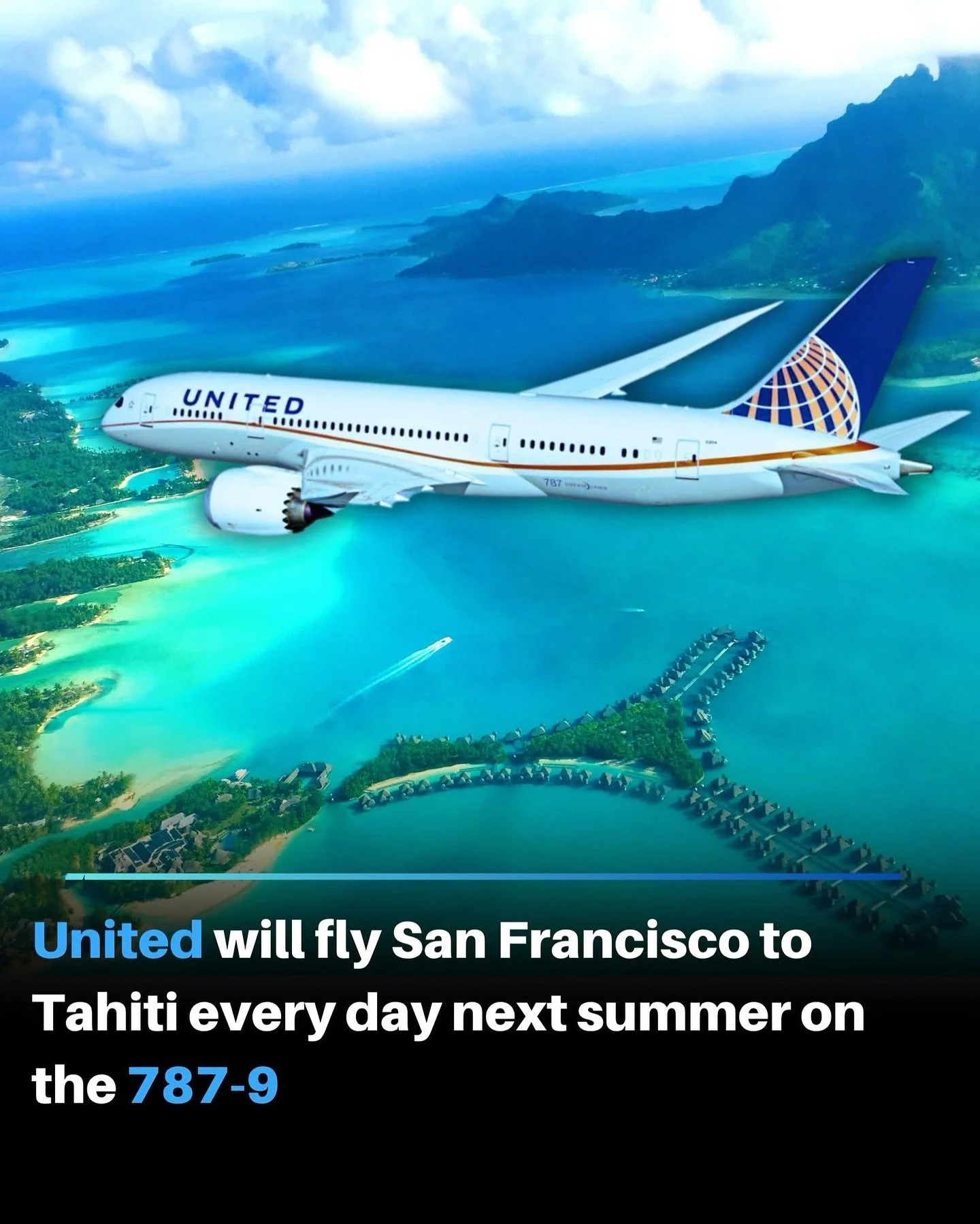 @united is set to boost its flights from San Francisco International Airport (SFO) in California to Faaʼa International Airport (PPT) in Papeete, Tahiti, next summer. Operated by Boeing 787-9 widebody twinjets from the Dreamliner family, these servic