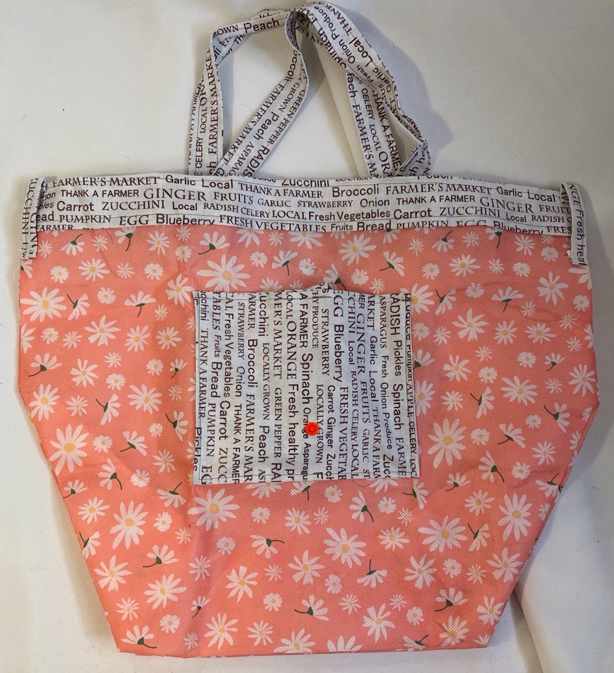 Reusable Grocery Bag - Pink Daisies.jpeg