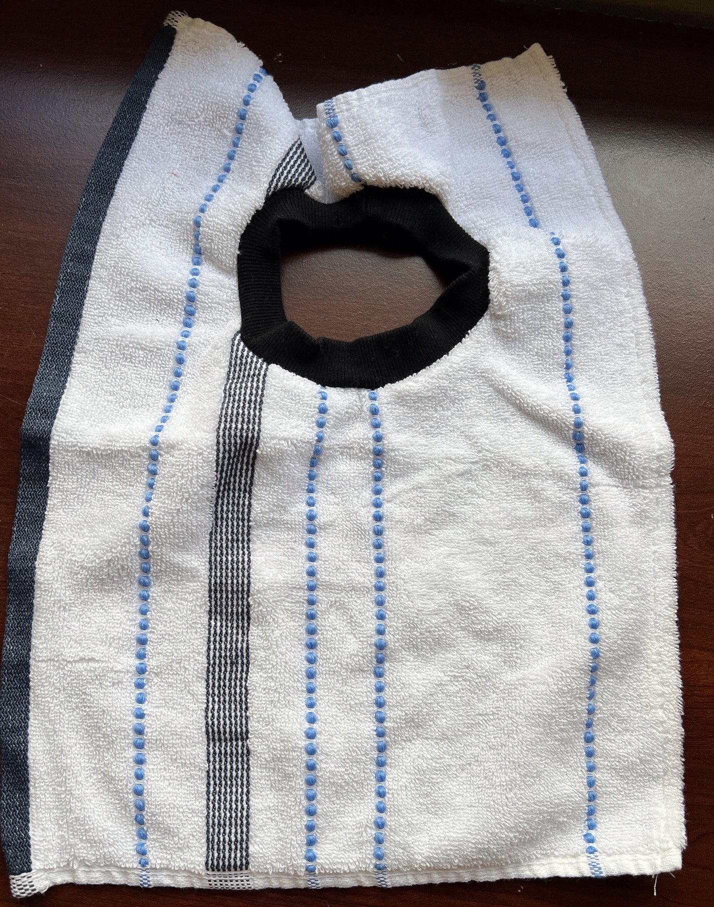 Baby:Toddler Bib - White, Black, & Blue.jpeg