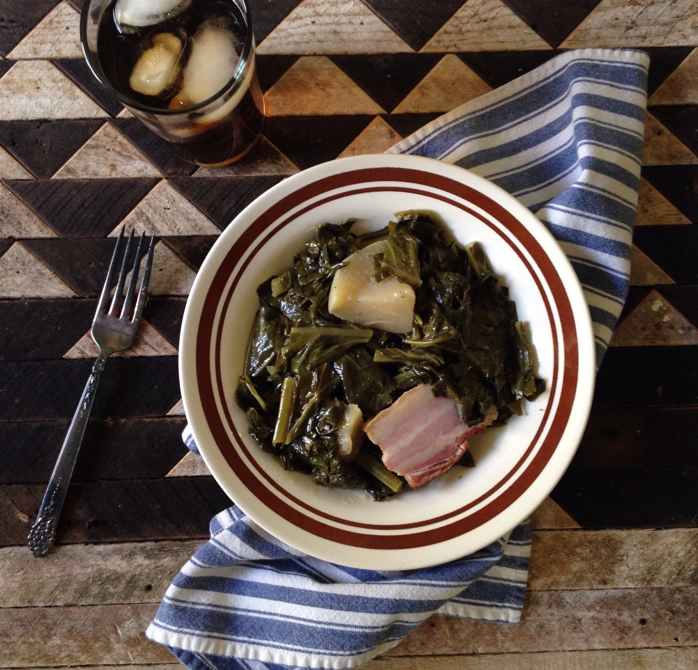 Collard Greens, Pork Belly, Turnips and New Year's Tradition.