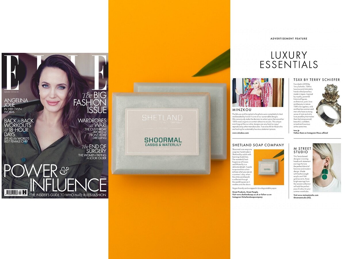 Shetland Soap Company feature in ELLE Magazine