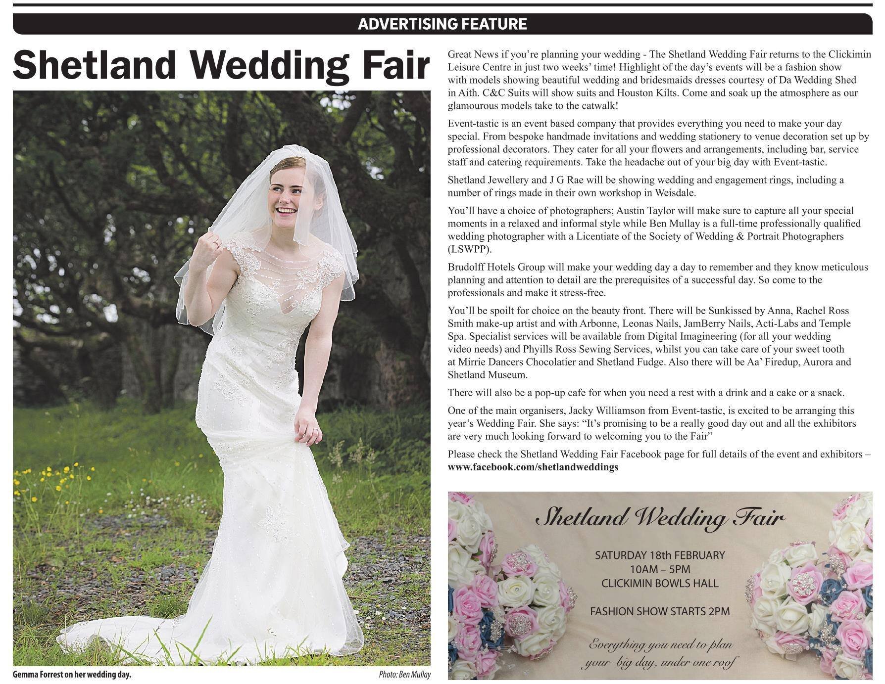 Shetland Wedding Fair 2017