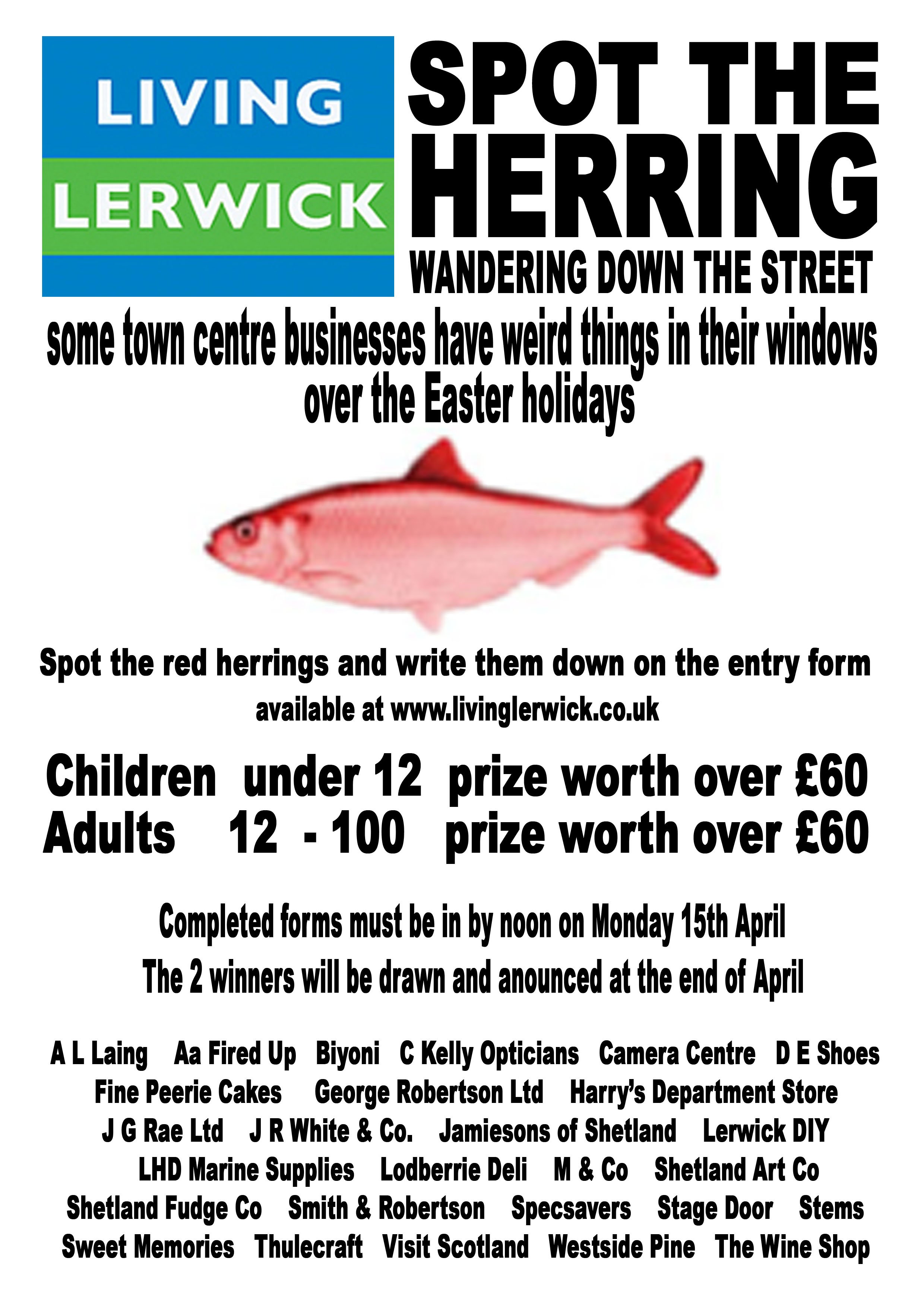 Spot the herring Lerwick Town Centre competition