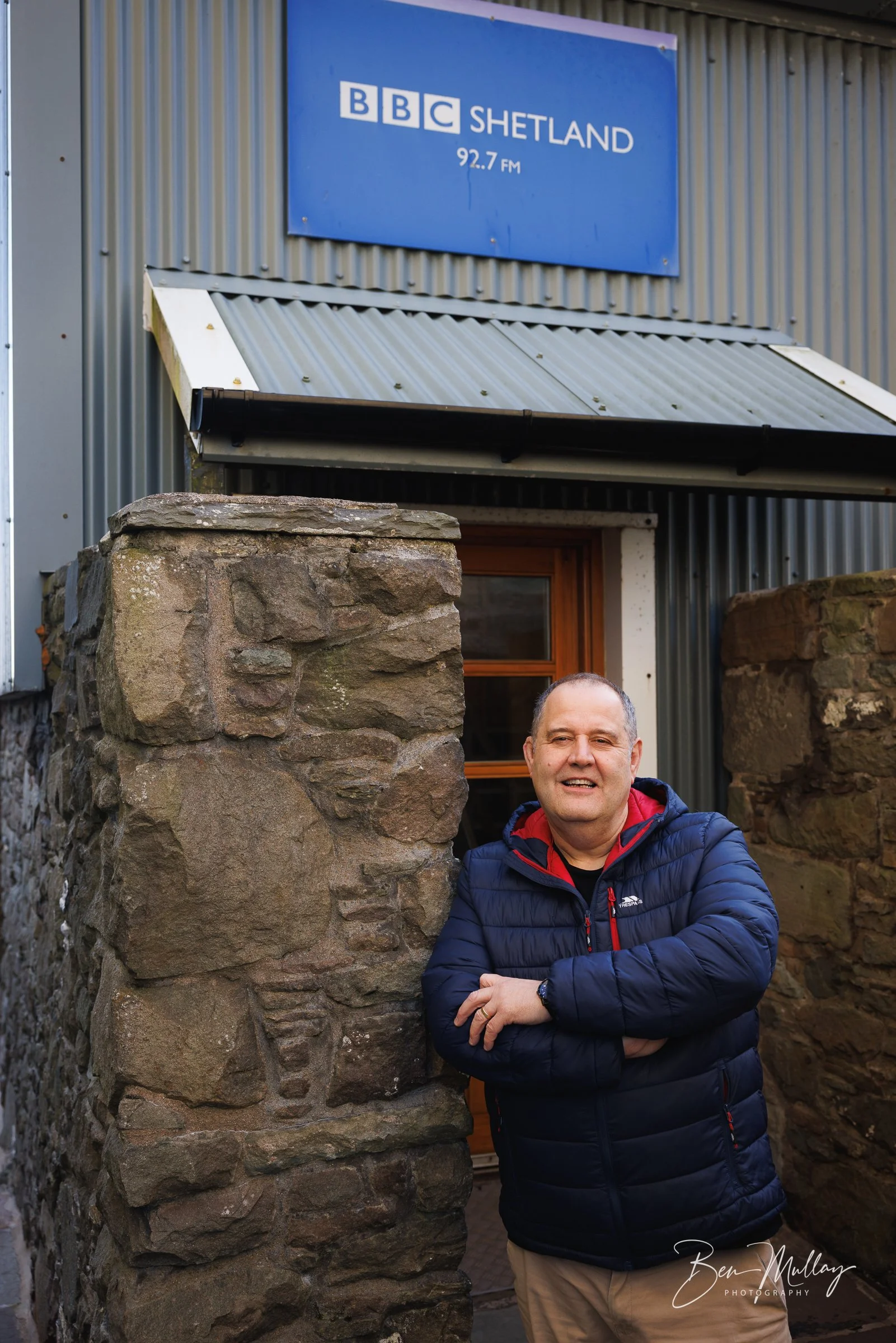 John Johnston at BBC Radio Shetland's Pitt Lane studios in Lerwick ahead of his retirement after more than 30 years in local broadcasting.