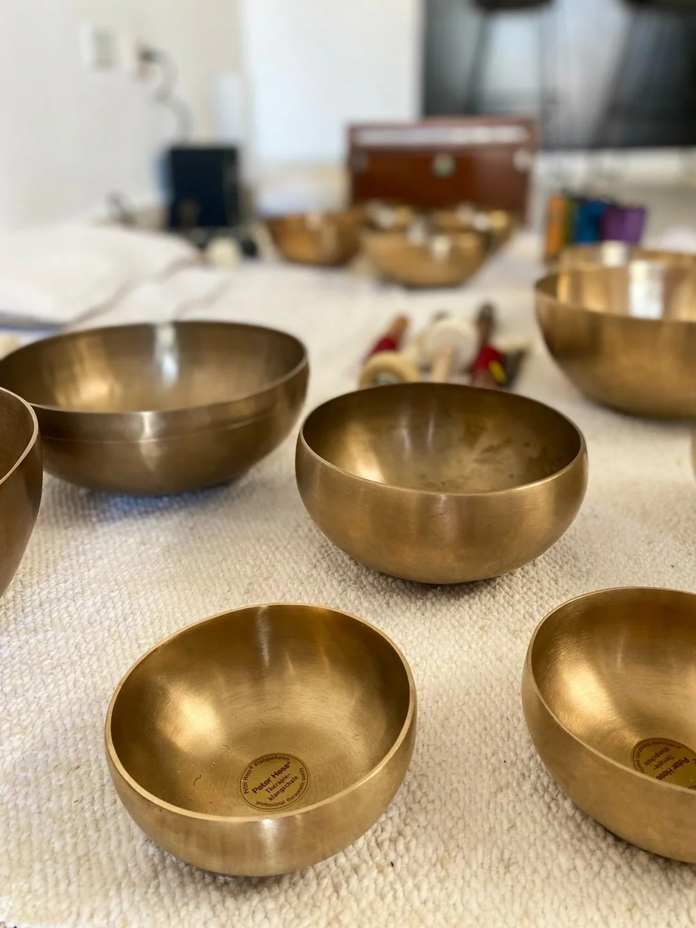 Brass singing bowls