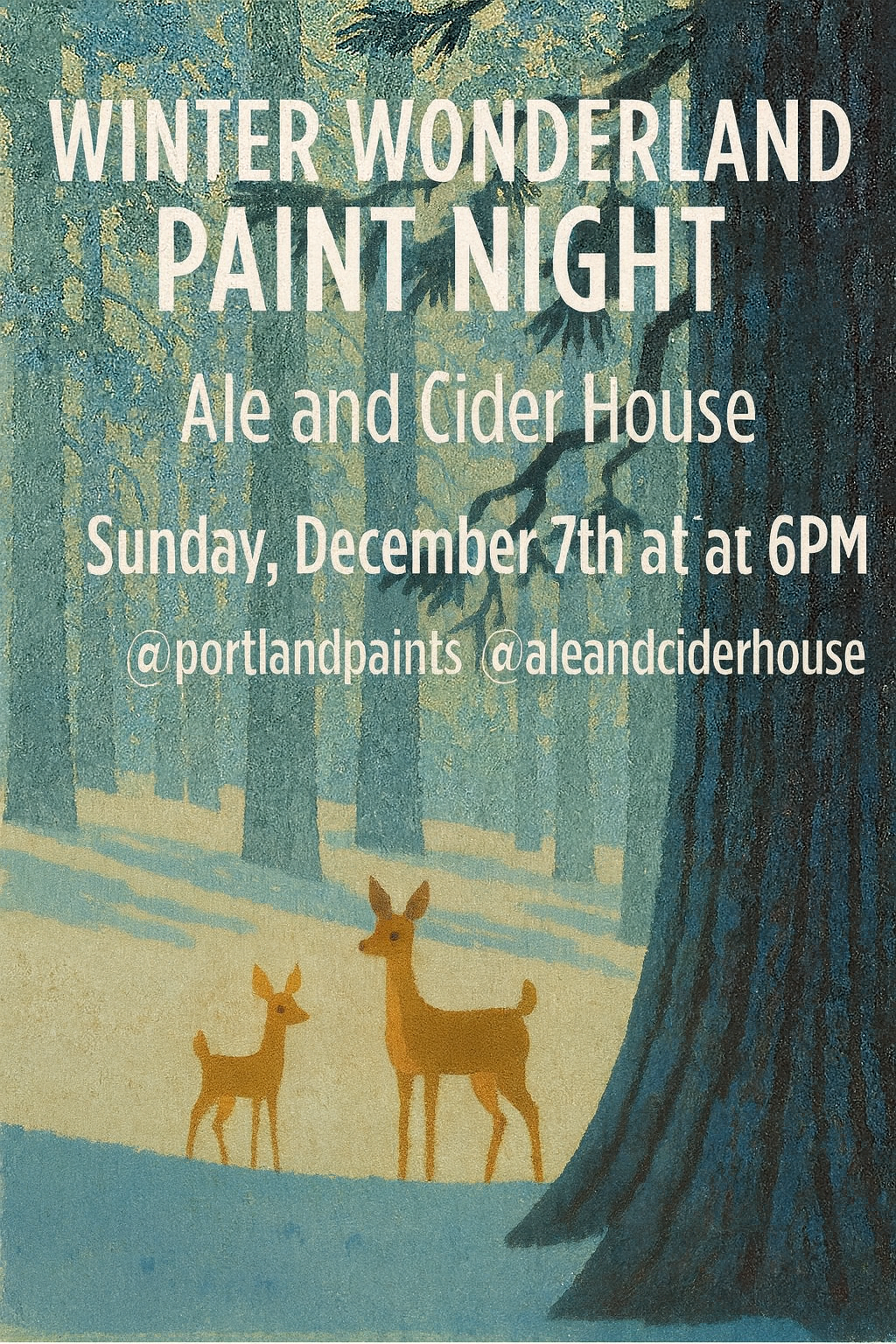 Winter Wonderland Paint Night - Ale and Cider House 