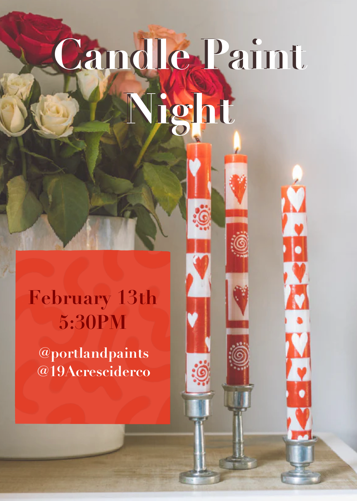 Candle Painting at 19 Acres Cider Co .