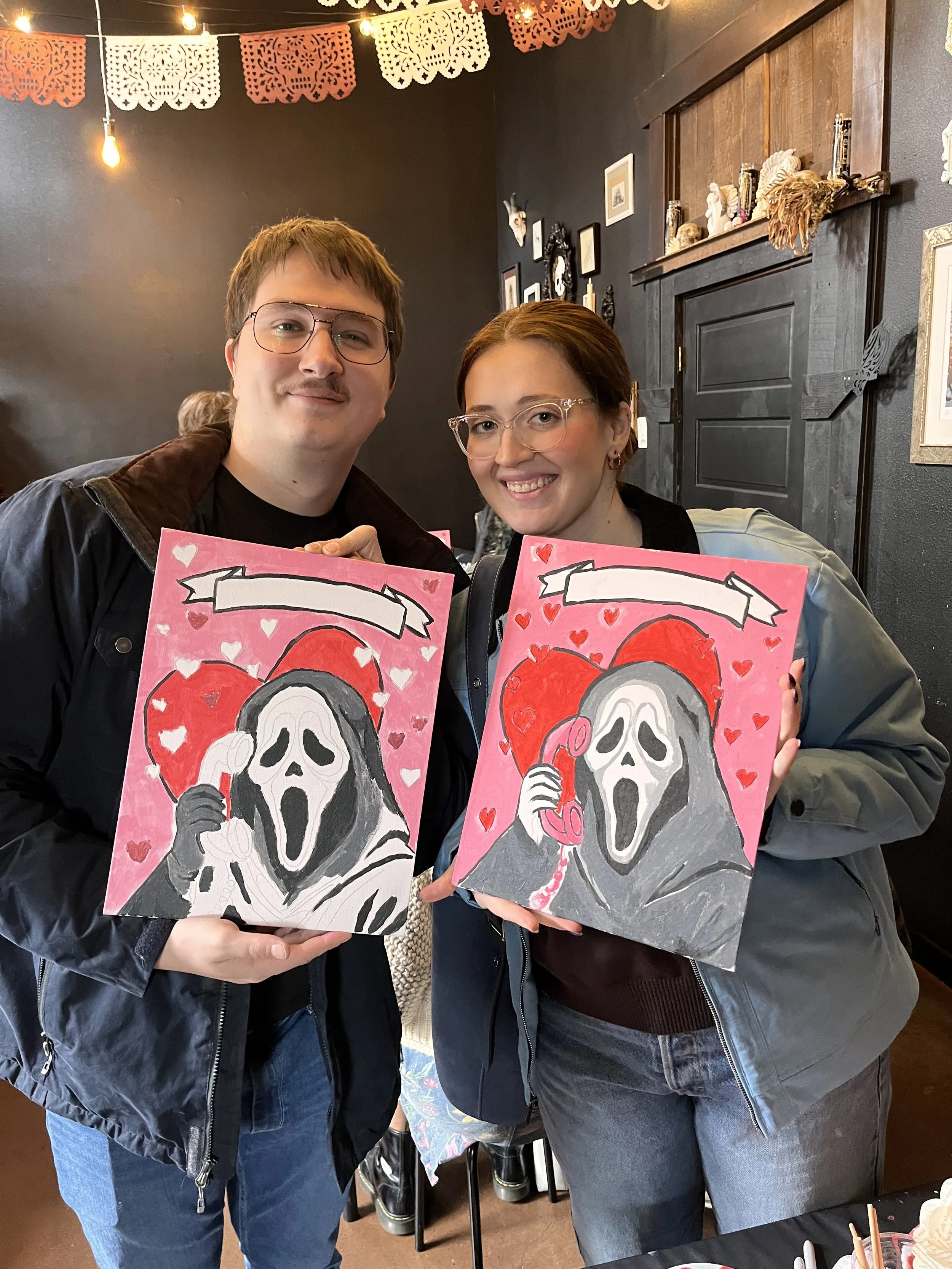 Valentine’s Paint Event at Memento Mori Cafe