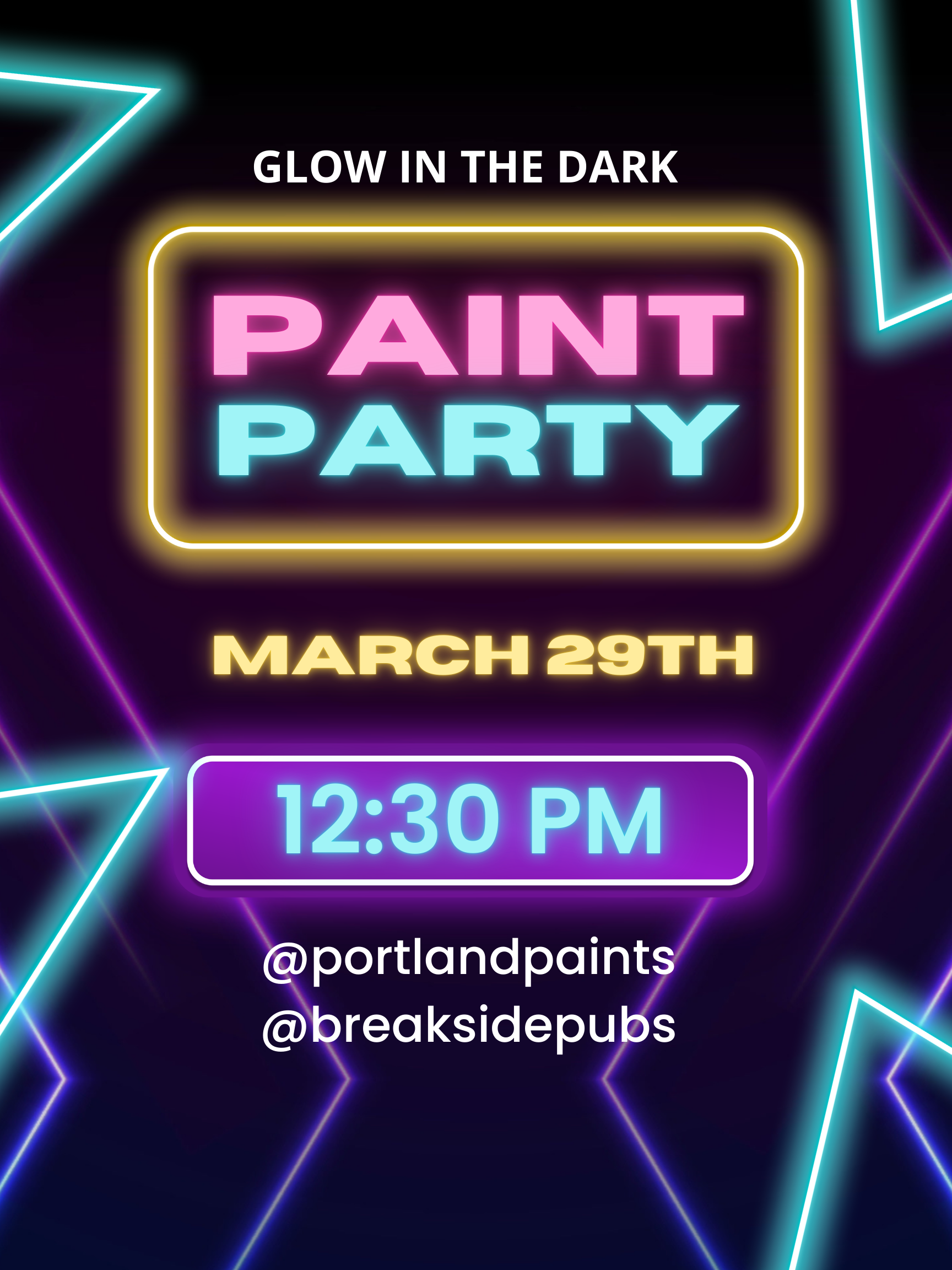 Glow in the Dark Paint Party at Breakside Brewery NW 