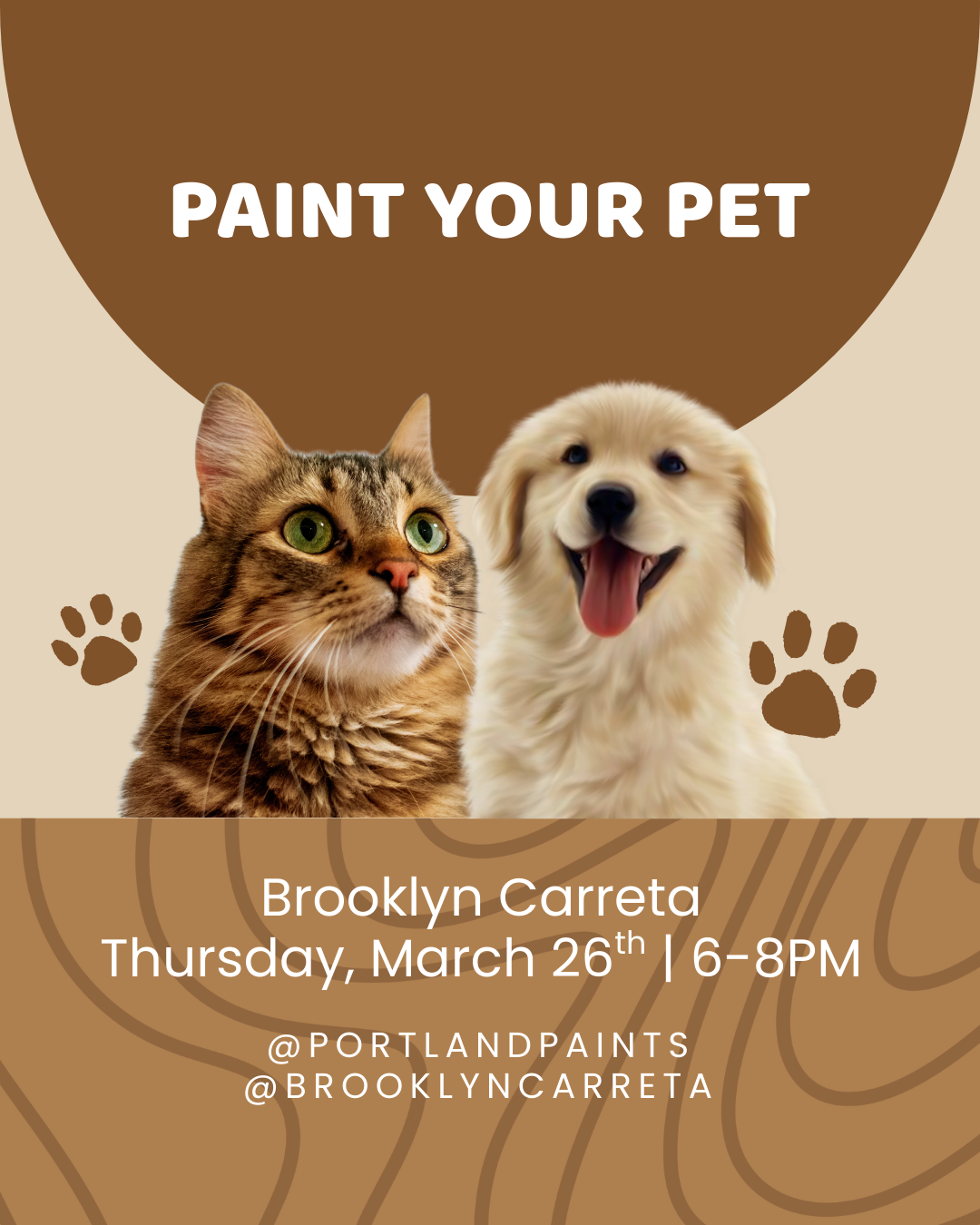Paint Your Pet Paint Night at Brooklyn Carreta 