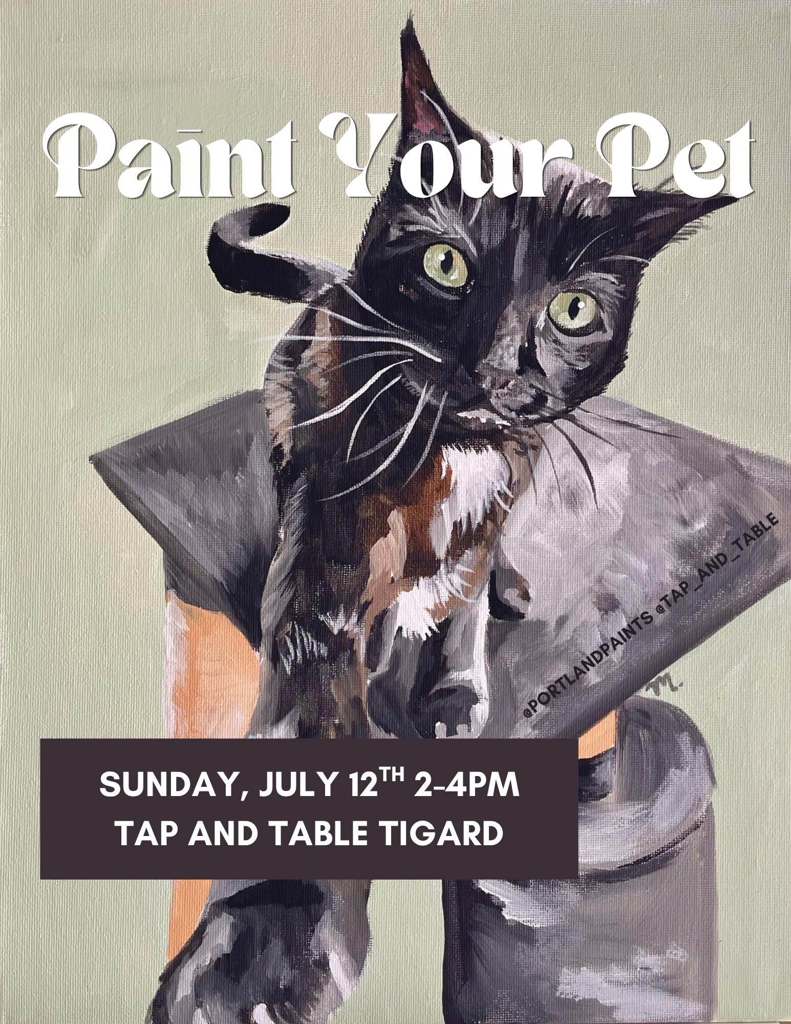 Paint Your Pet Paint Night at Tap and Table 