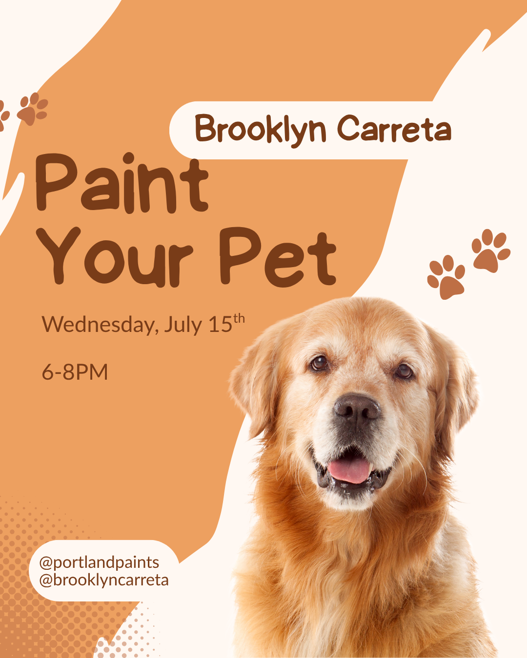 Paint Your Pet Paint Night at Brooklyn Carreta 
