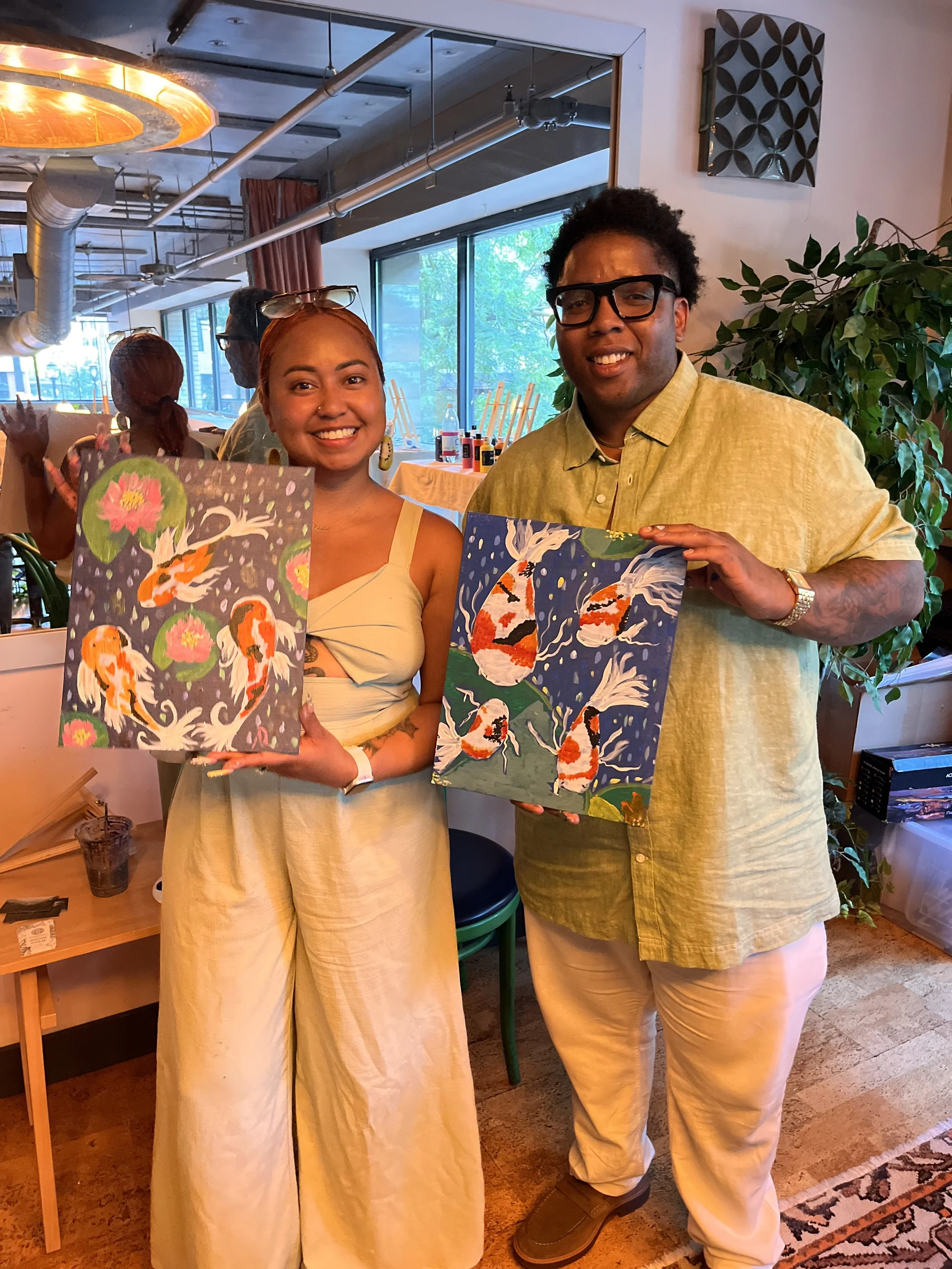 Koi Fish Paint Night at Solo Club