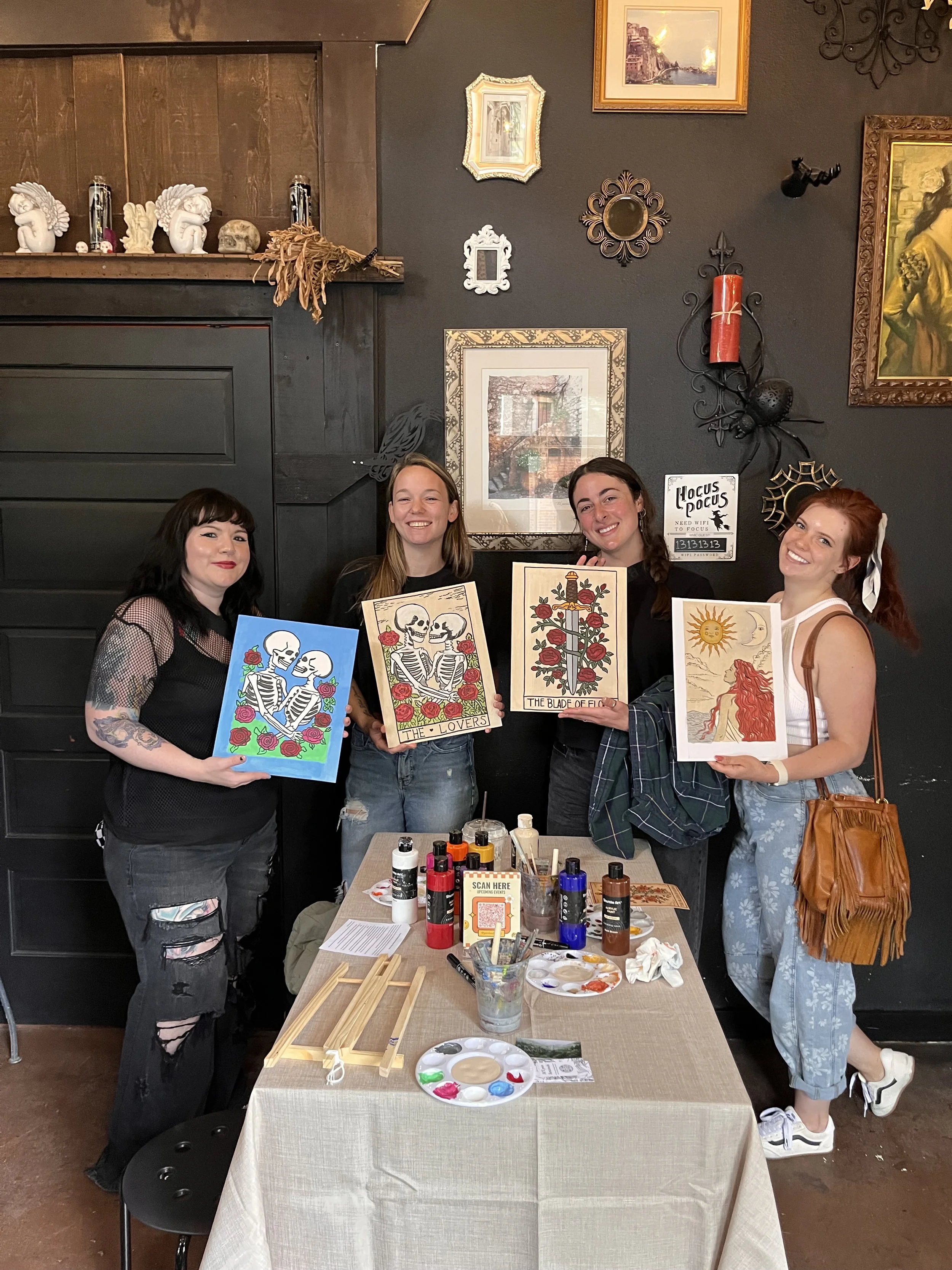 Tarot Painting at Memento Mori Cafe