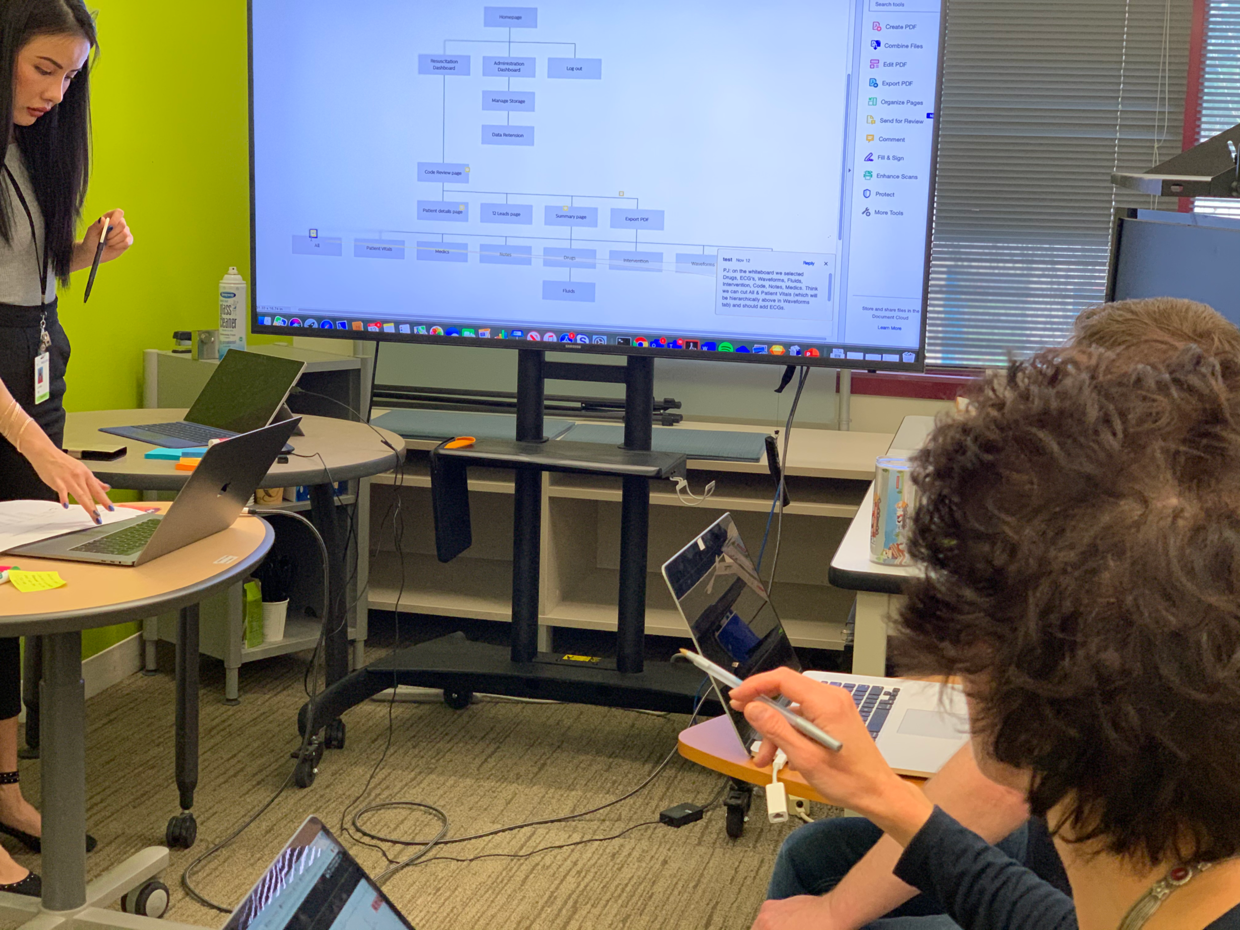 We identified key remote monitoring and event review features for the QCPR reporting, create a report, waveform analysis tools and patient detail information. 