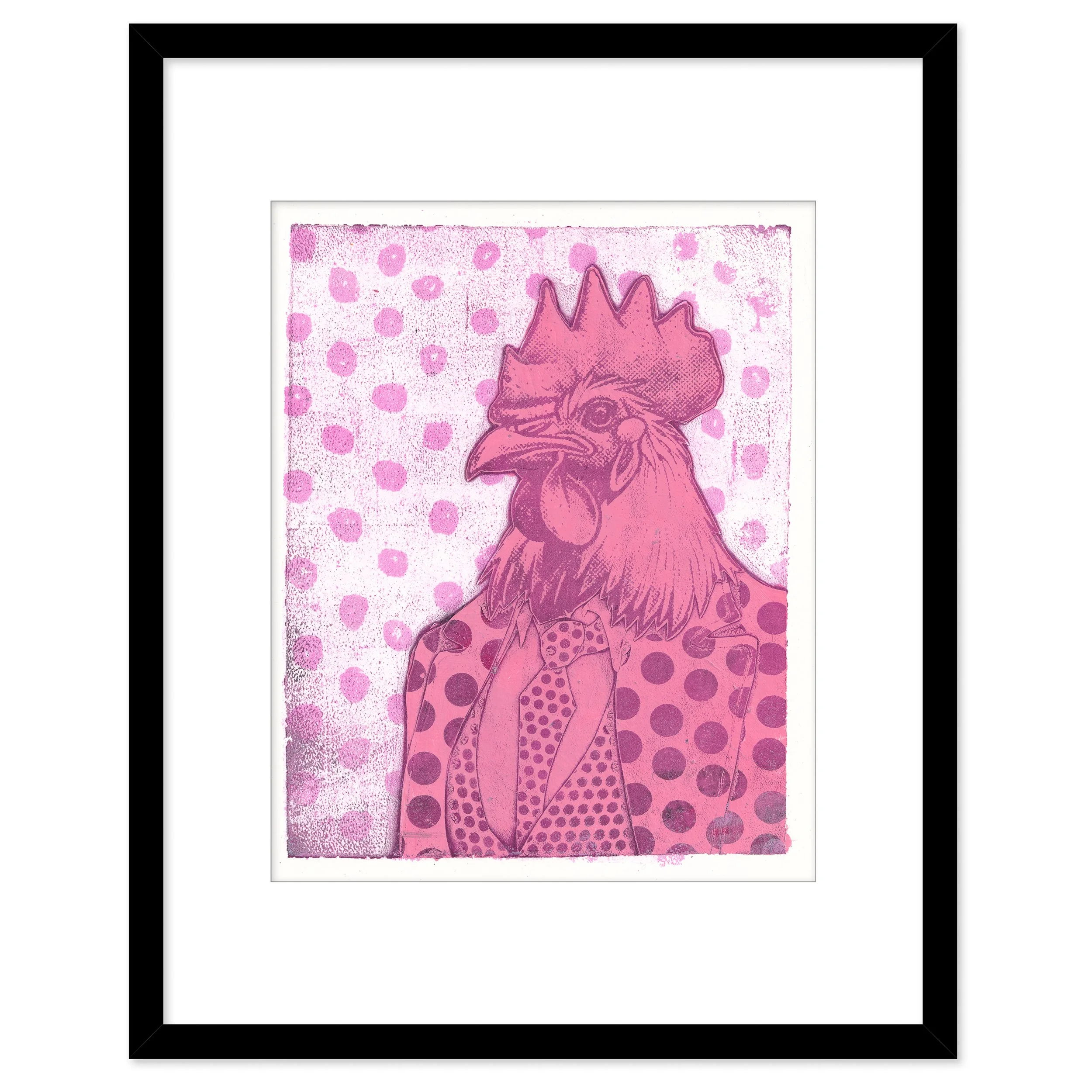 "Pink". Collagraph-monoprint.