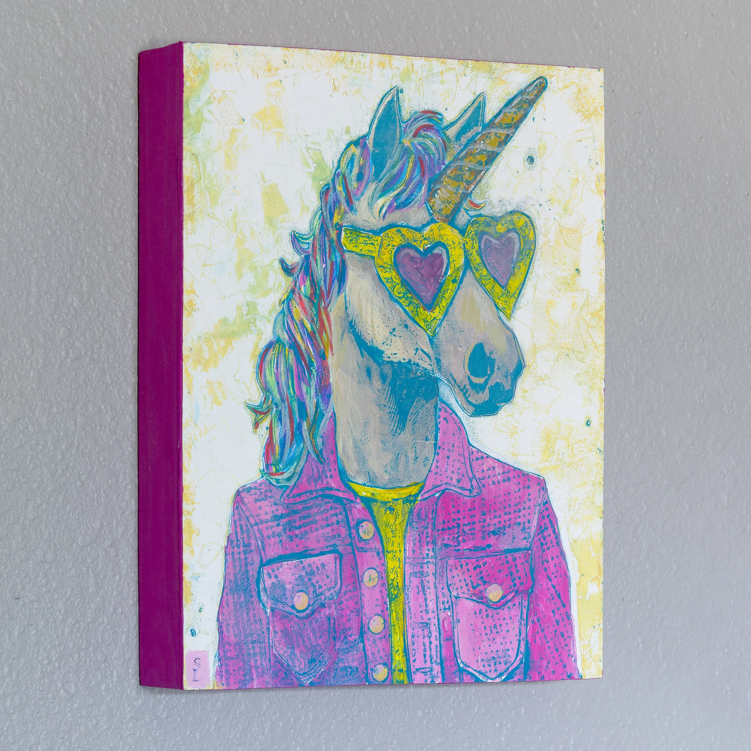 Prancer, Acrylic Monoprint