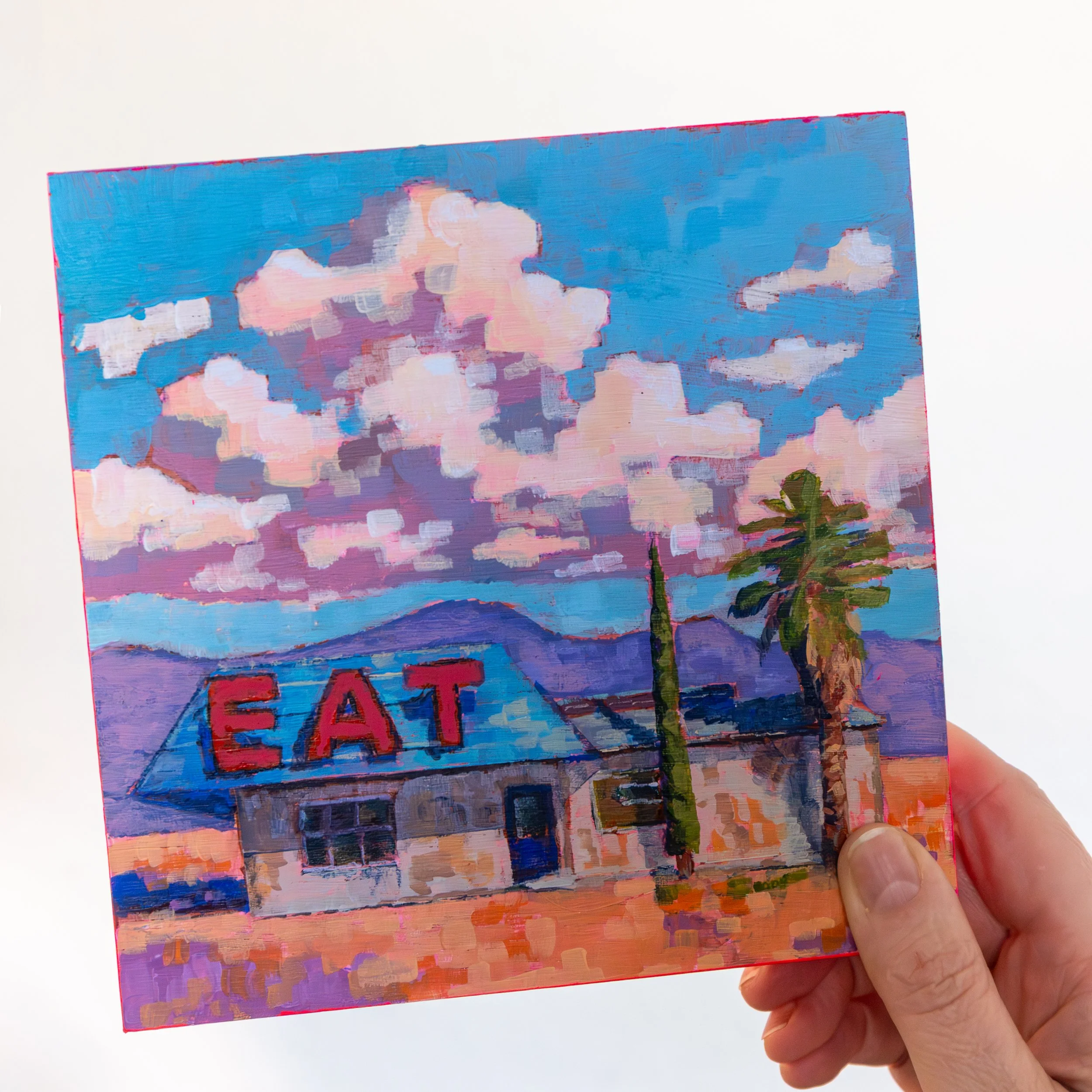 EAT, Acrylic on Board