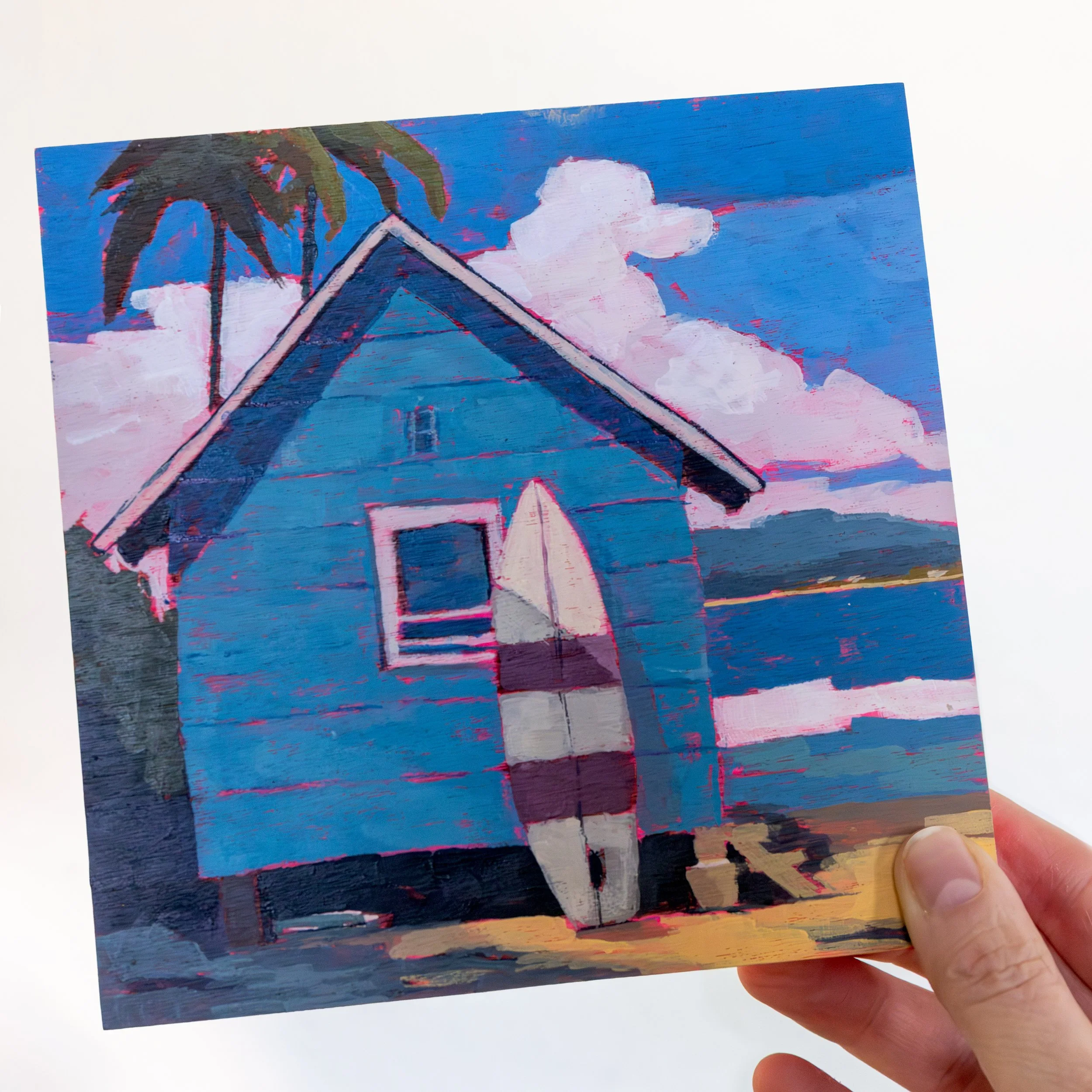 Surf Shack, Acrylic on Board