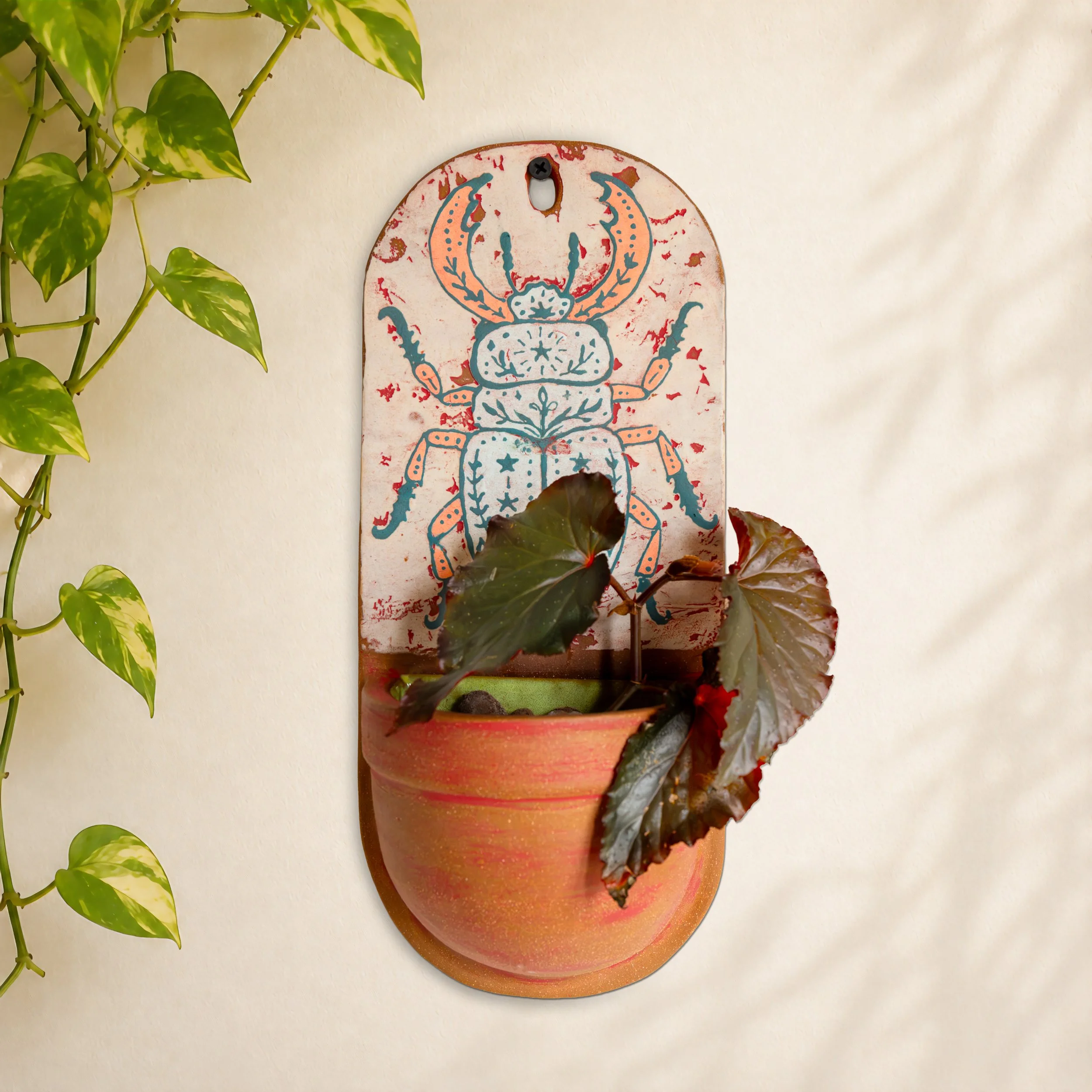 "Celestial Beetle" Wall Pocket