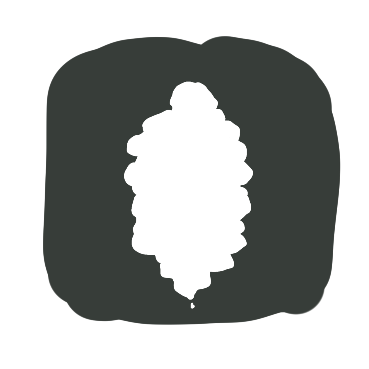 Lino cut of oak leaf