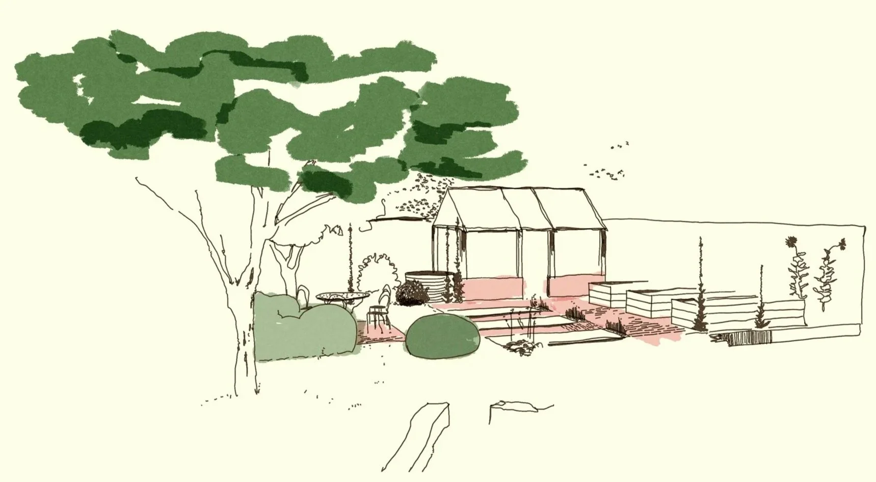 Vegetable kitchen garden design dorset edibles topiary potting shed