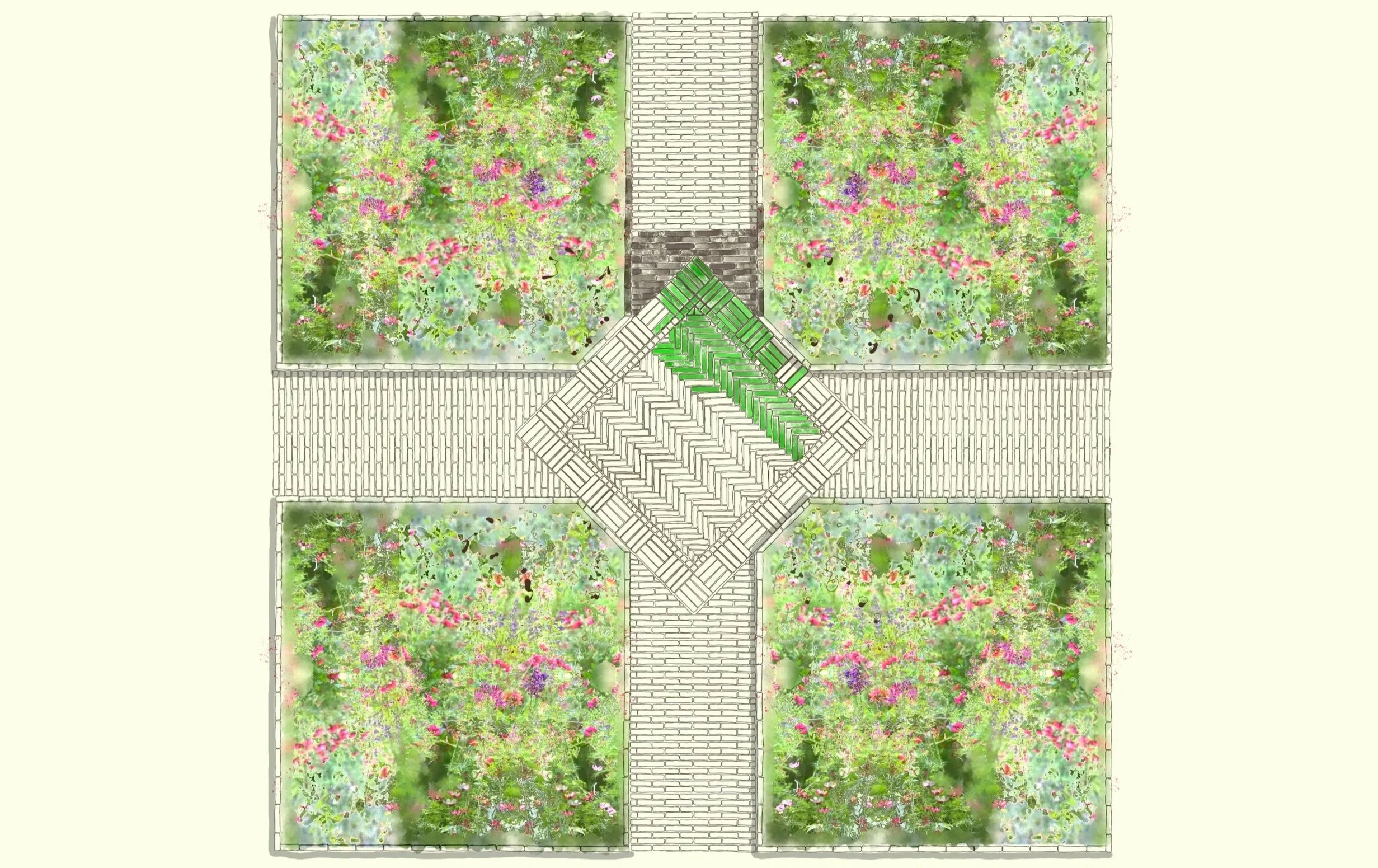 Paradise garden design. 