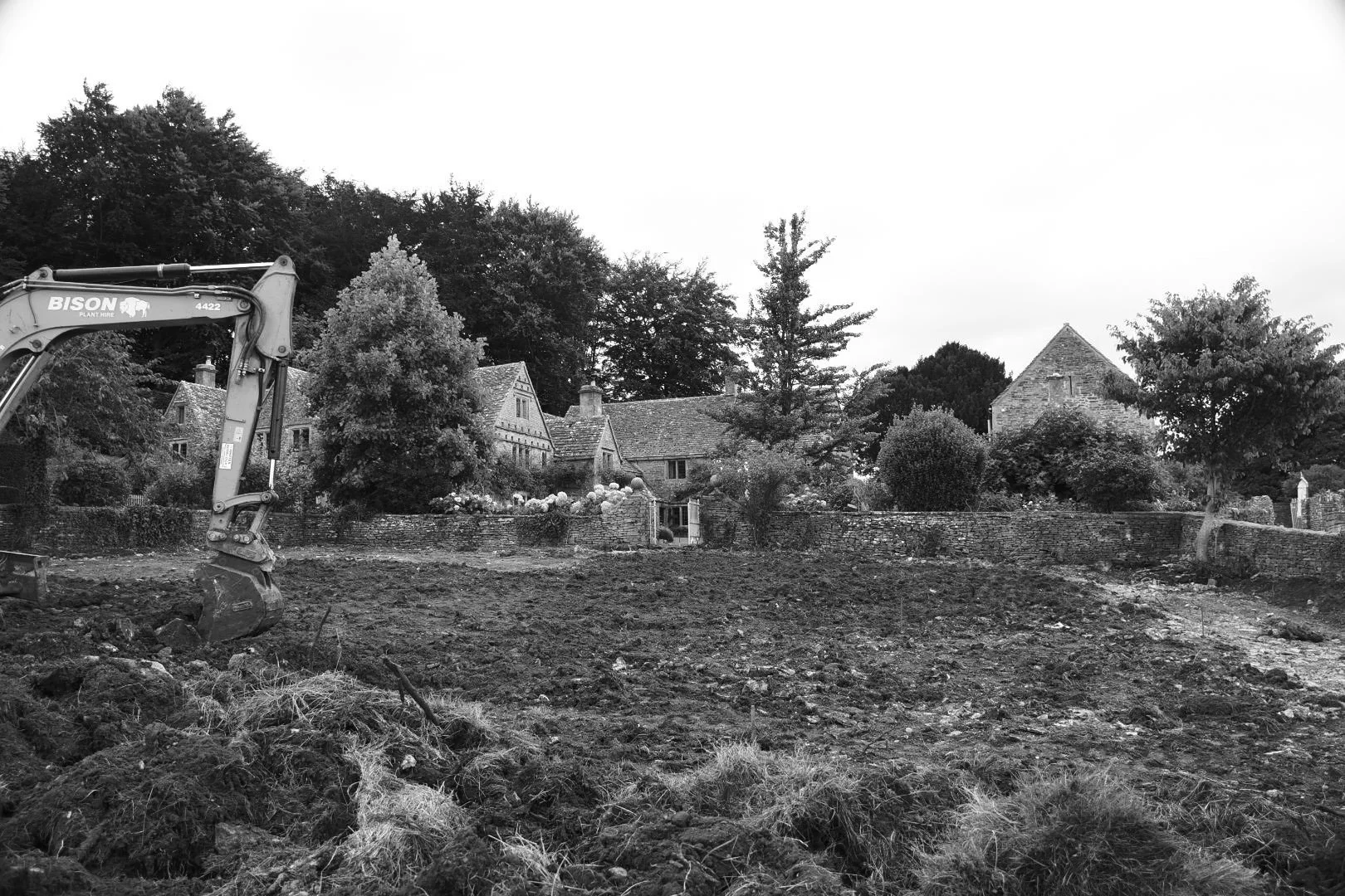 Walled garden just as construction started