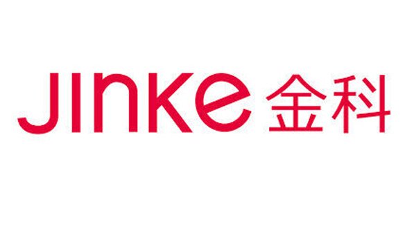 Jinke written in red letters with Chinese characters next to it.