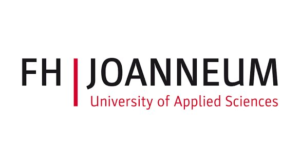 FH Joanneum University of Applied Sciences logo with black and red text.