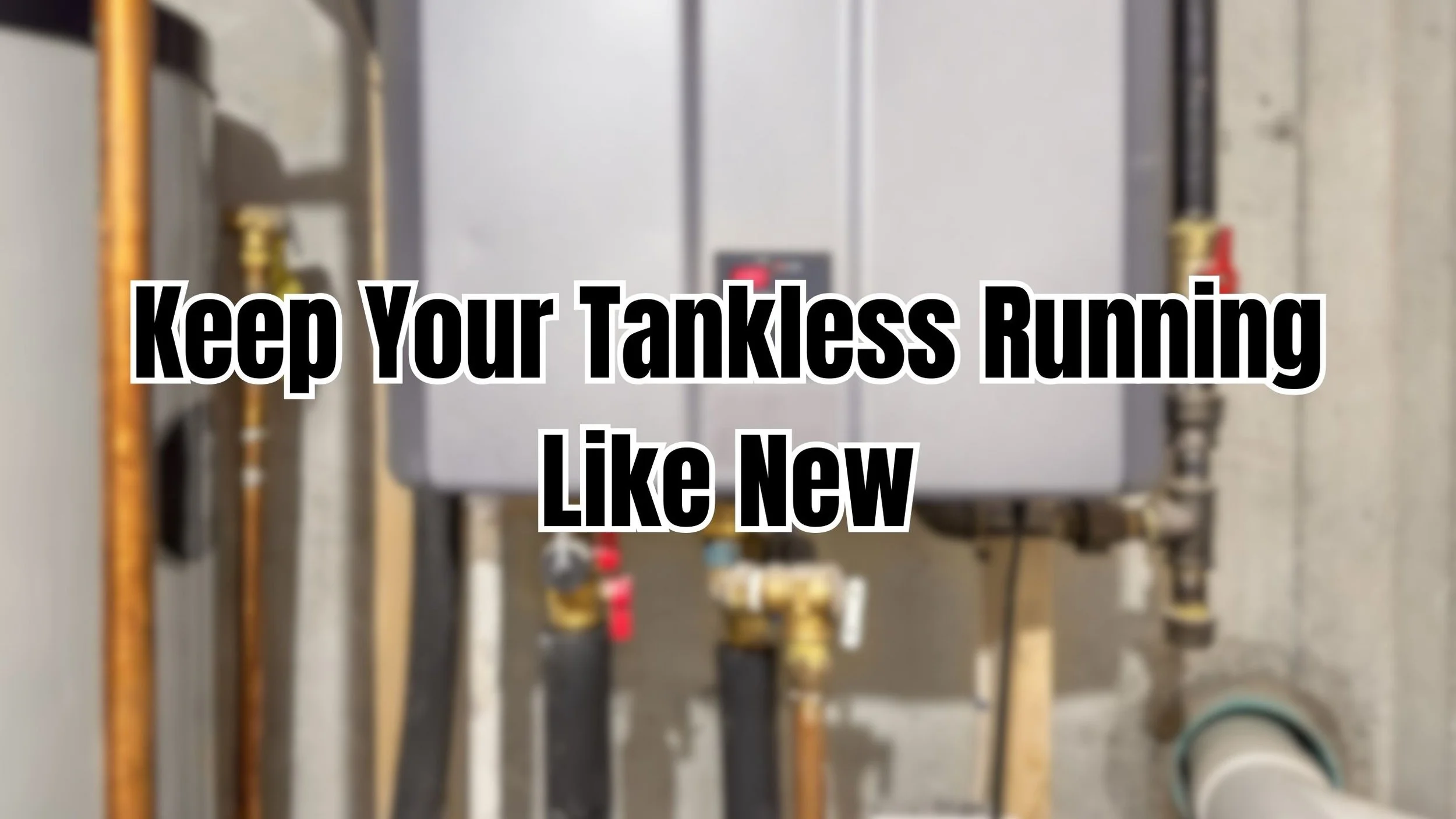 A tankless water heater mounted on a utility wall representing the benefits of yearly flushing and descaling.