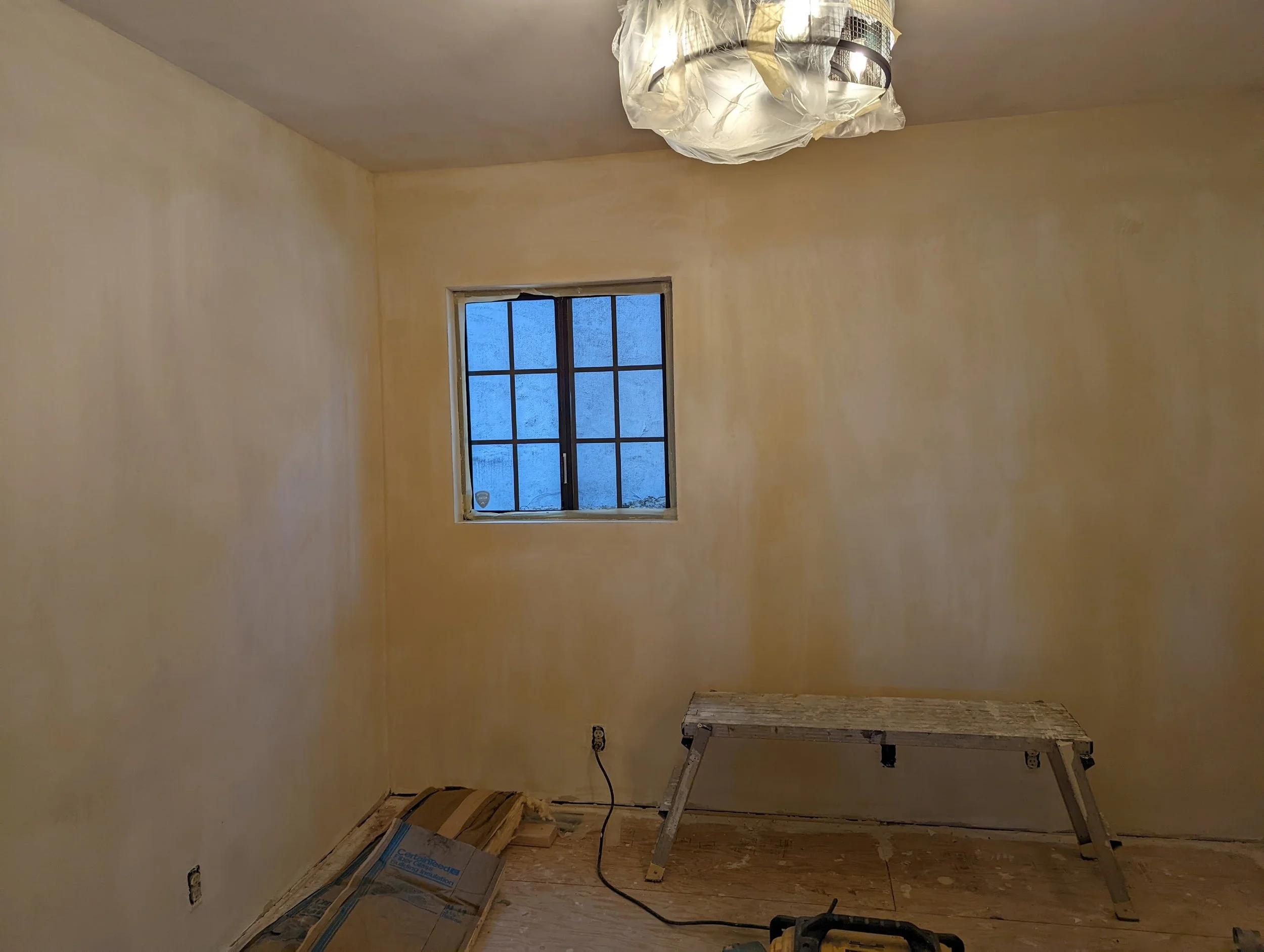 Wall prep for paint.