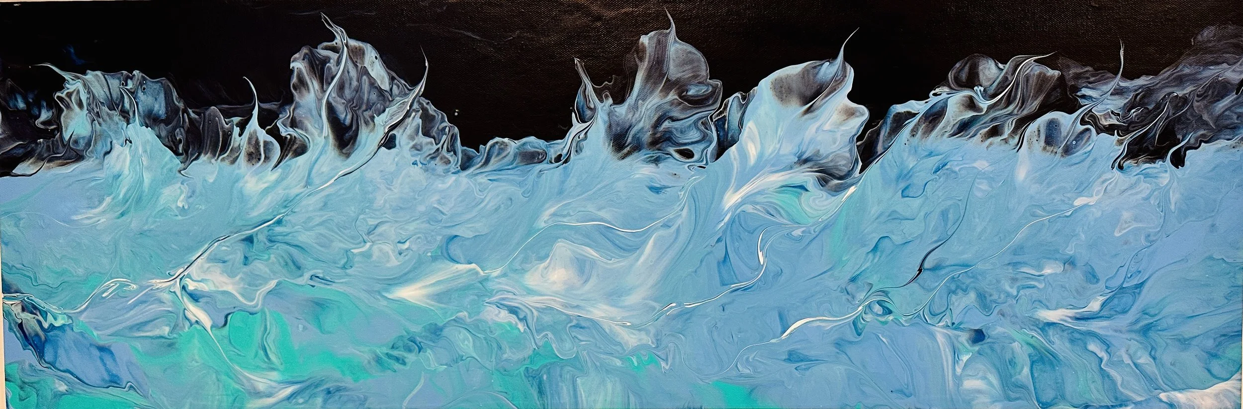 Oceanic Harmony Abstract Canvas Art