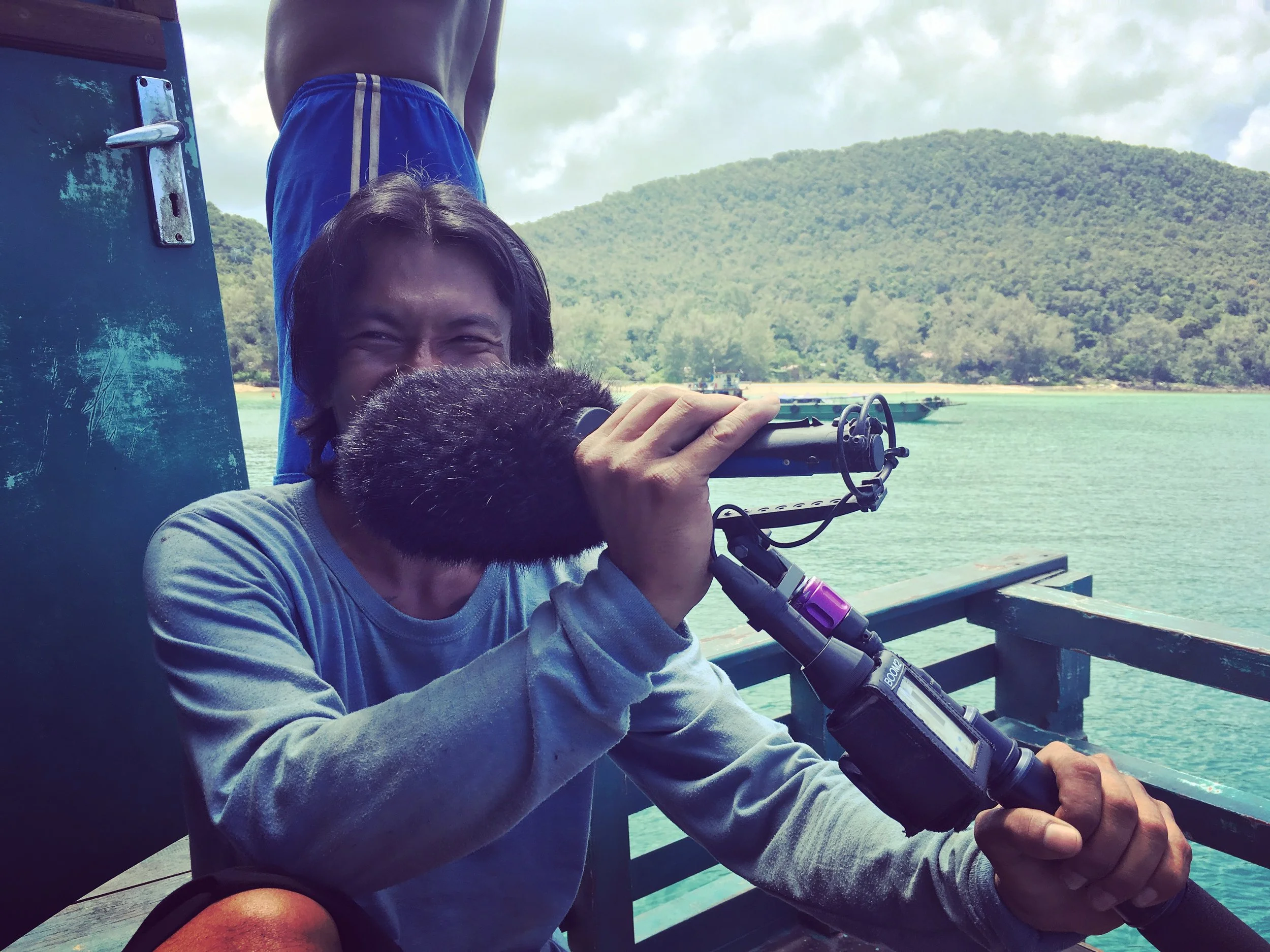 One of the actors on Buoyancy singing me a Thai song between takes.