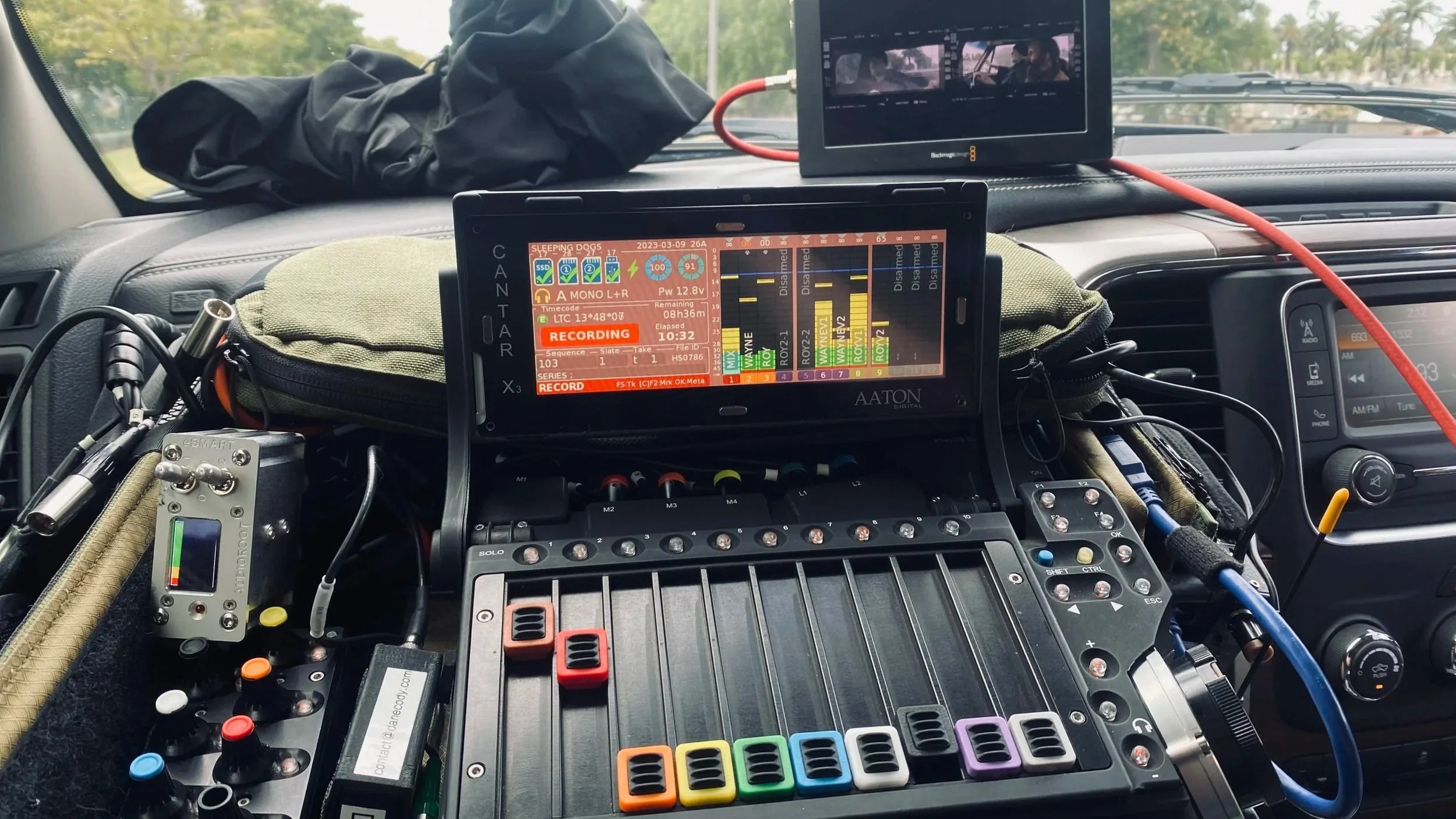 Professional location sound recorder and mixing desk used on film productions