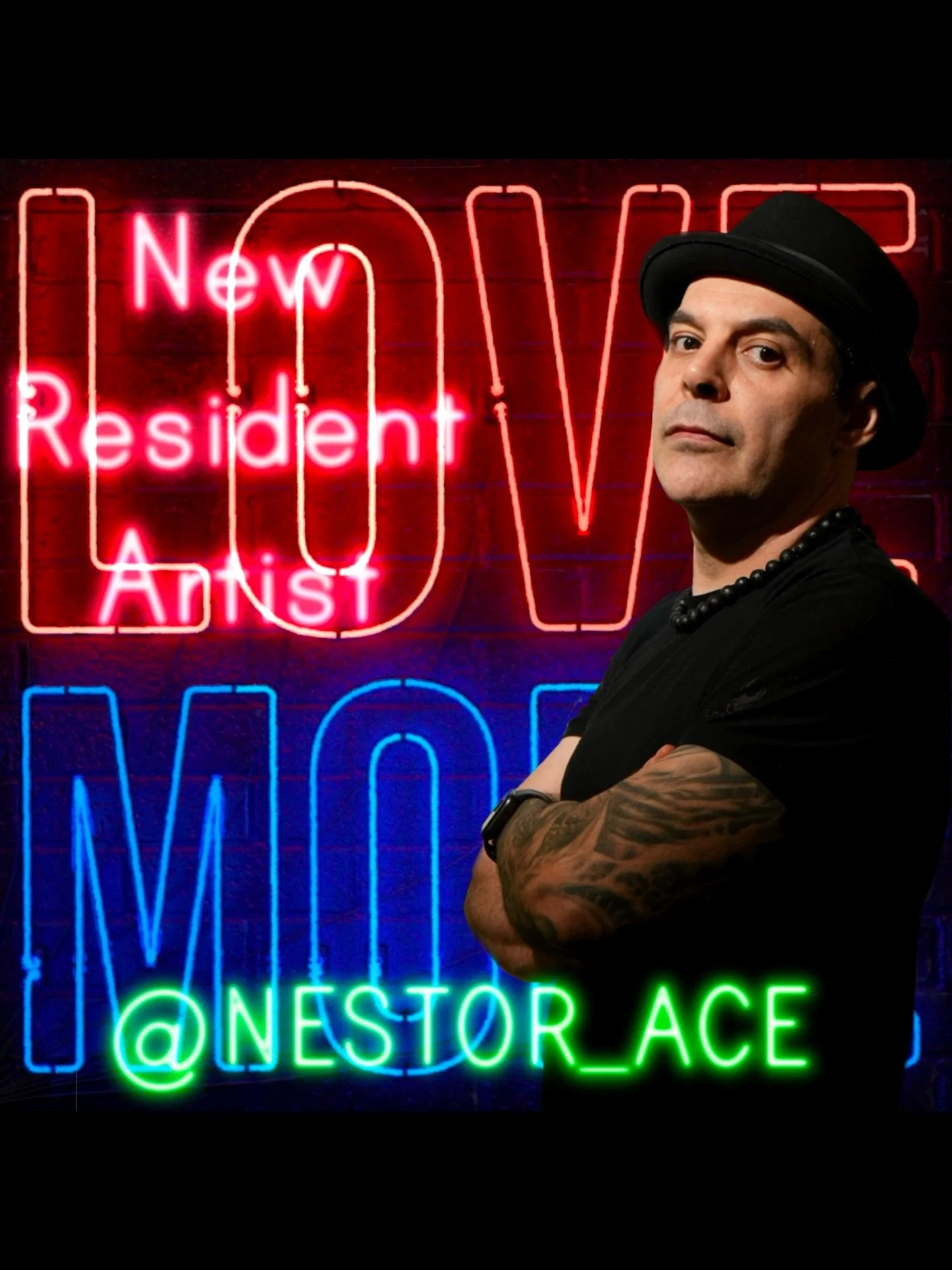 Happy to welcome @nestor_ace to the team 
&hearts;️💙
Originally from Bogot&aacute;, Colombia, his journey began with a deep passion for art and self-expression, which quickly evolved into a lifelong pursuit. His path has taken him to global tattoo s