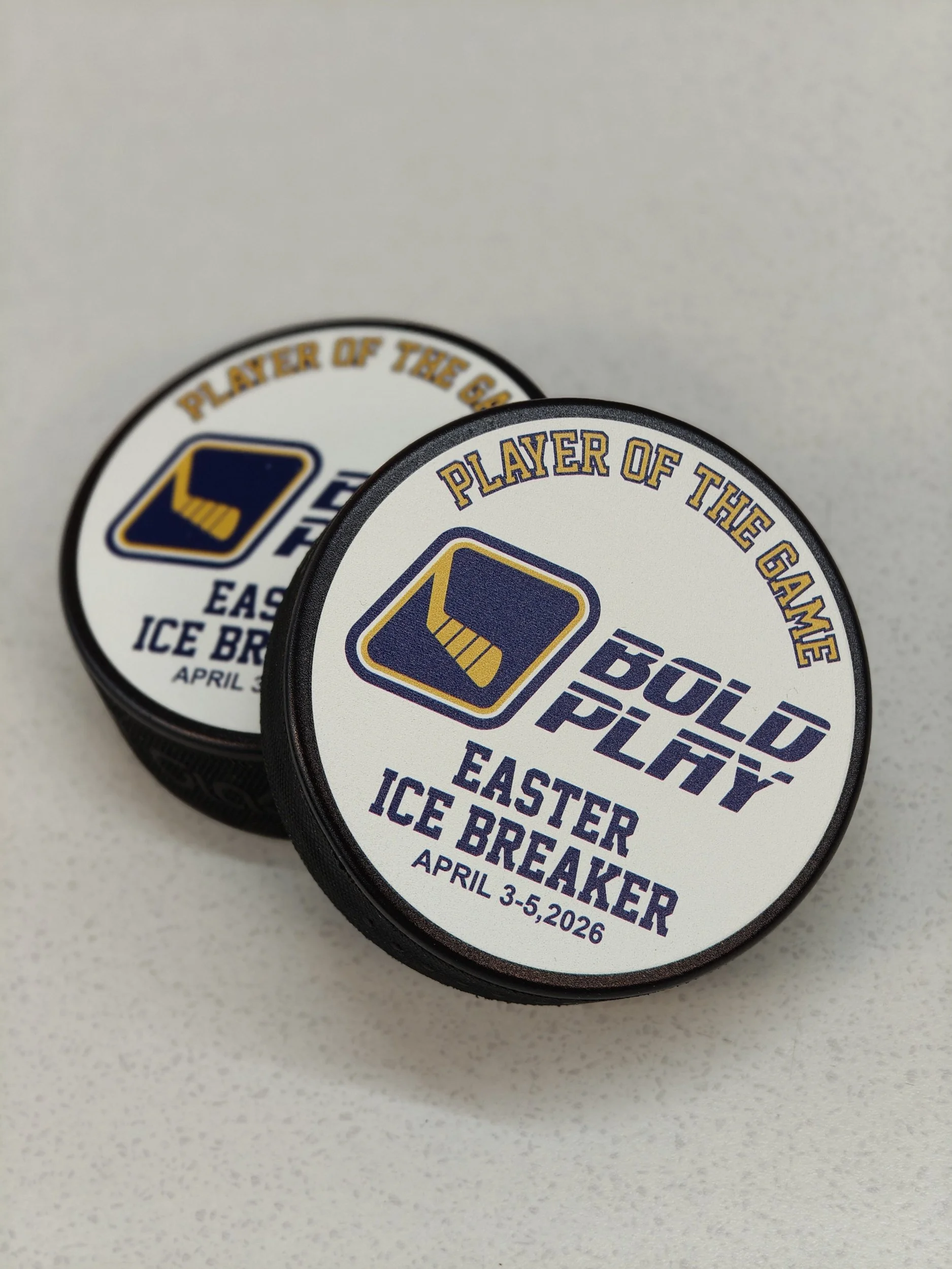 Block Play Victoria UV printed hockey puck