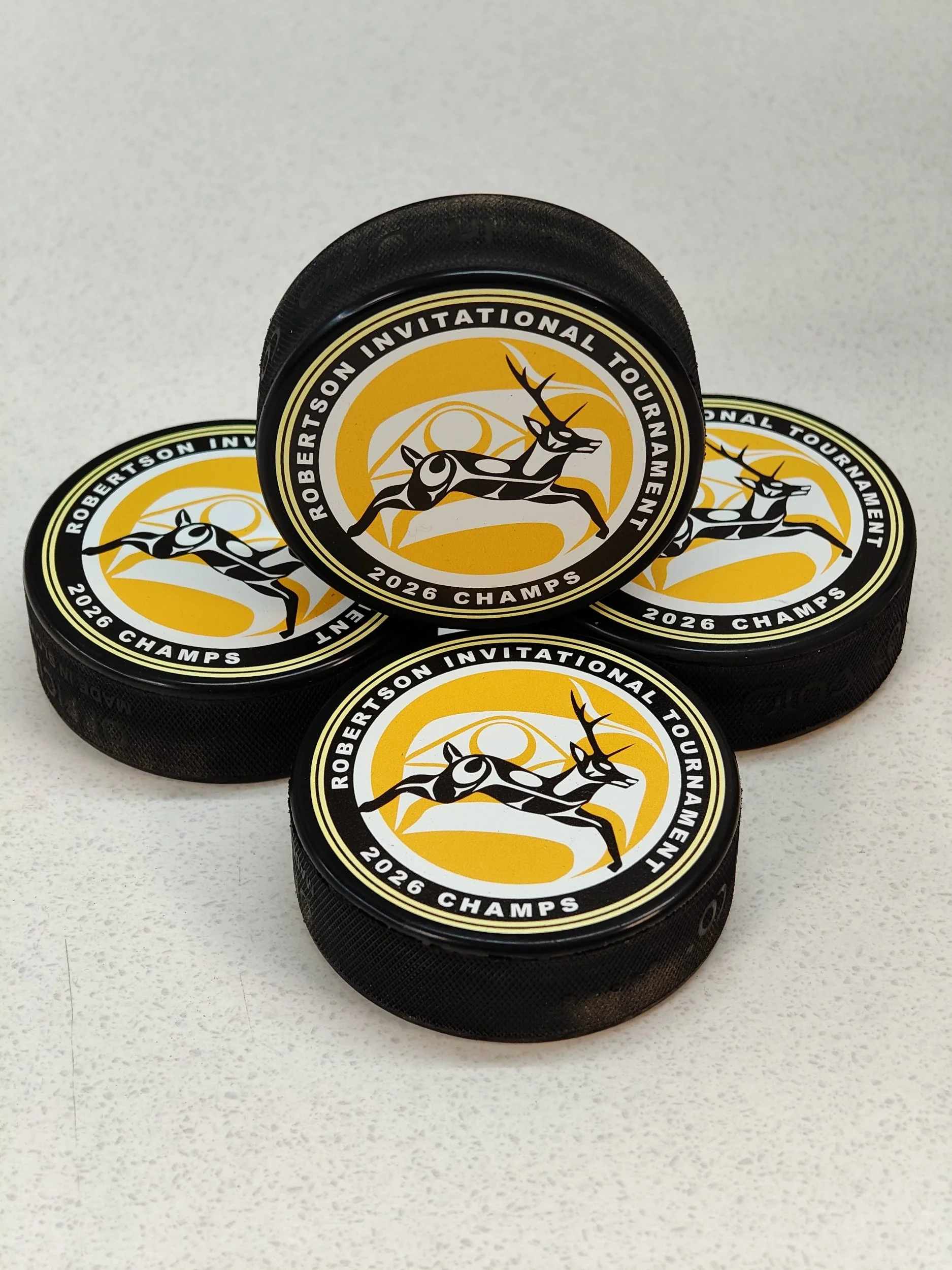 Shawnigan Lake Tournament UV printed hockey puck