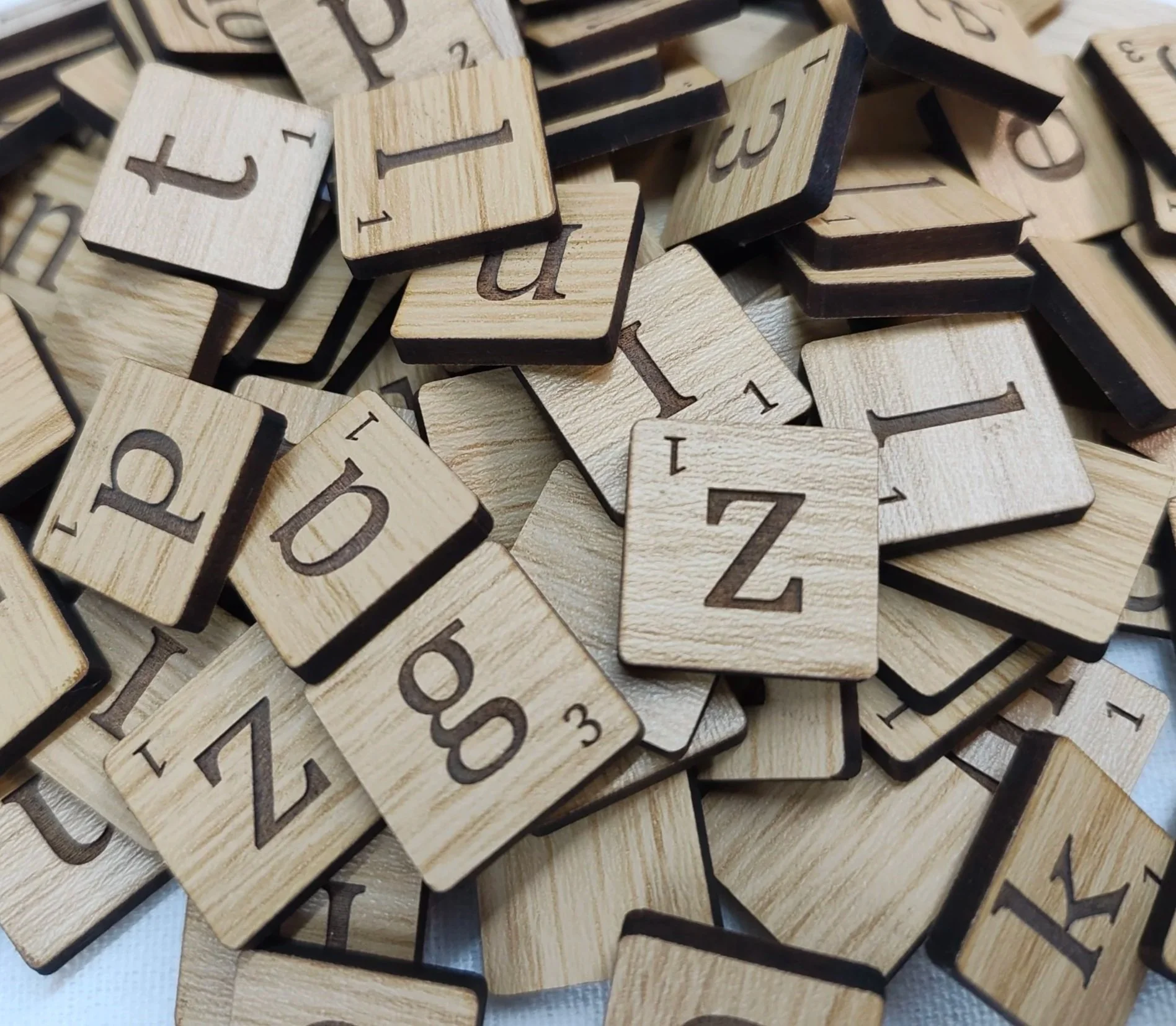 laser cut language tiles
