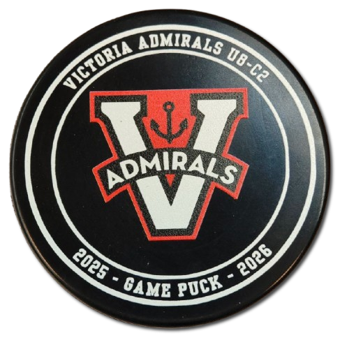 UV printed hockey puck - Victoria Admirals hockey