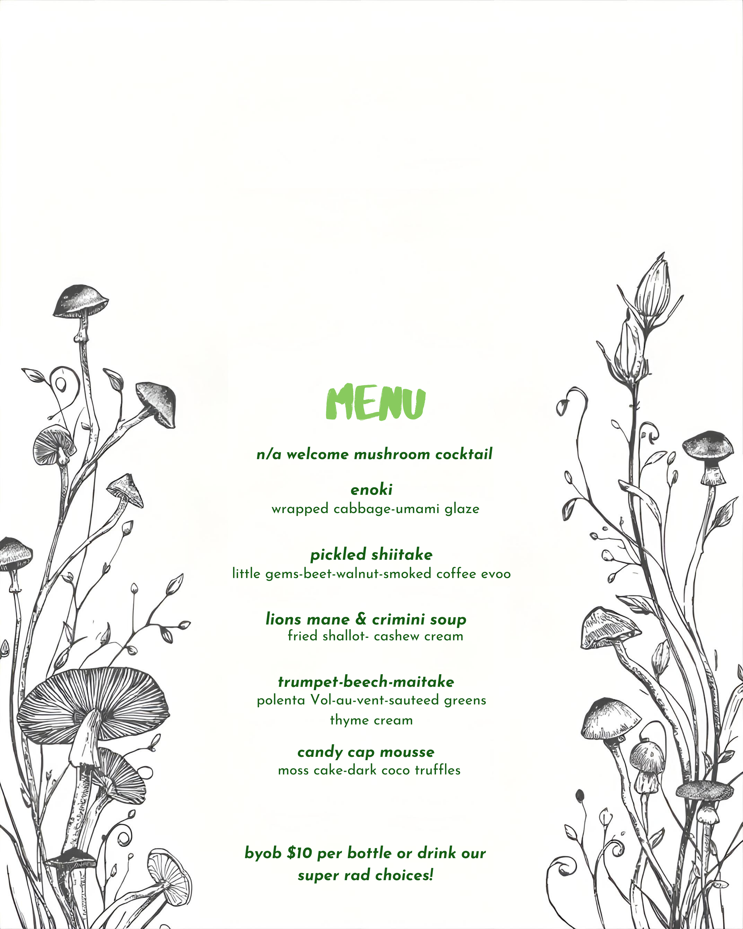 mushroom dinner feb 21