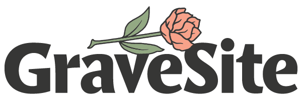 The word "GraveSite" appears with a rose laying on top.