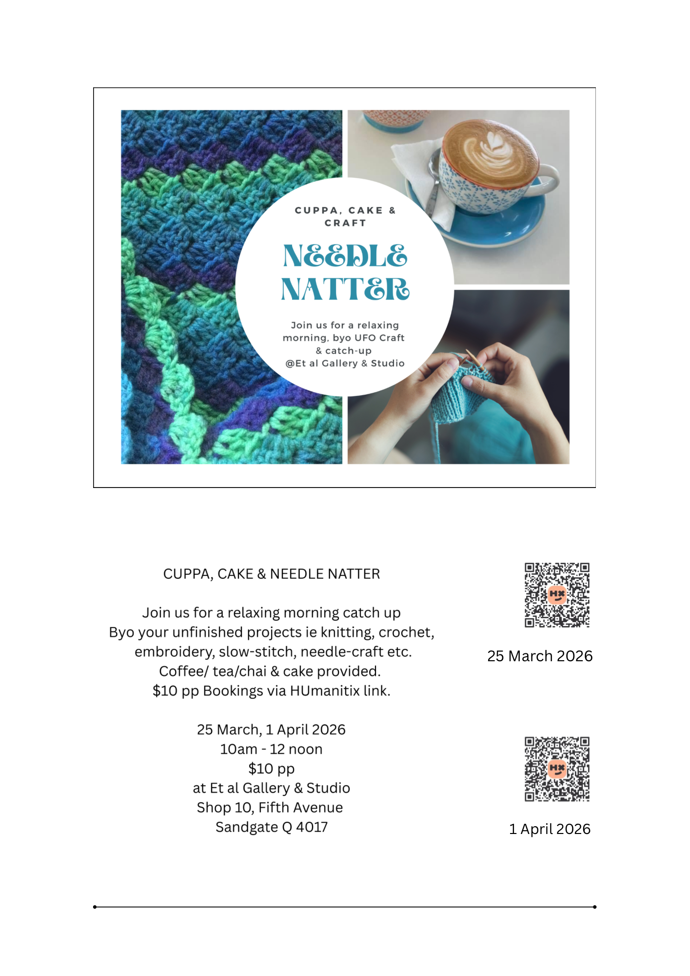 Cuppa, Cake and Needle Natter